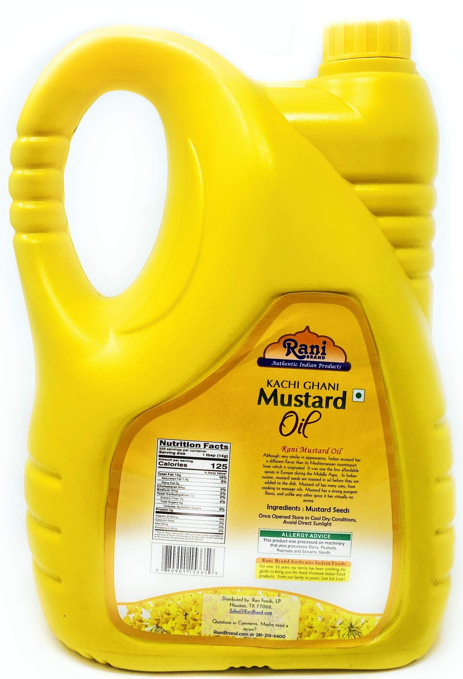 Rani Mustard Oil (Kachi Ghani) 169 Ounce (5 Liter) NON-GMO | Gluten Free | Vegan | 100% Natural | Kosher - Image 4