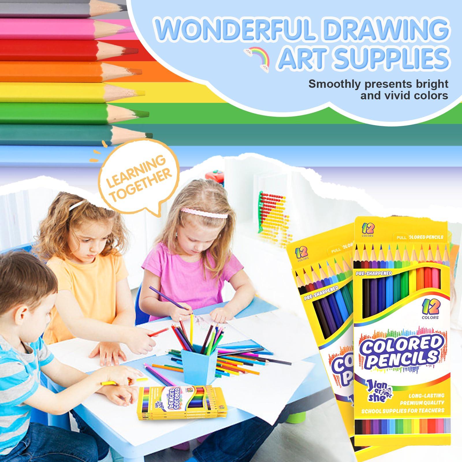 JIANERSHE 288 Count Colored Pencils, 24 Packs Pre-sharpened Coloring Pencils Bulk,12 Assorted Colors, Bulk School Supplies for Teachers, Classroom Prizes, Art Supplies for Adult Kids Boys Girls - Image 5