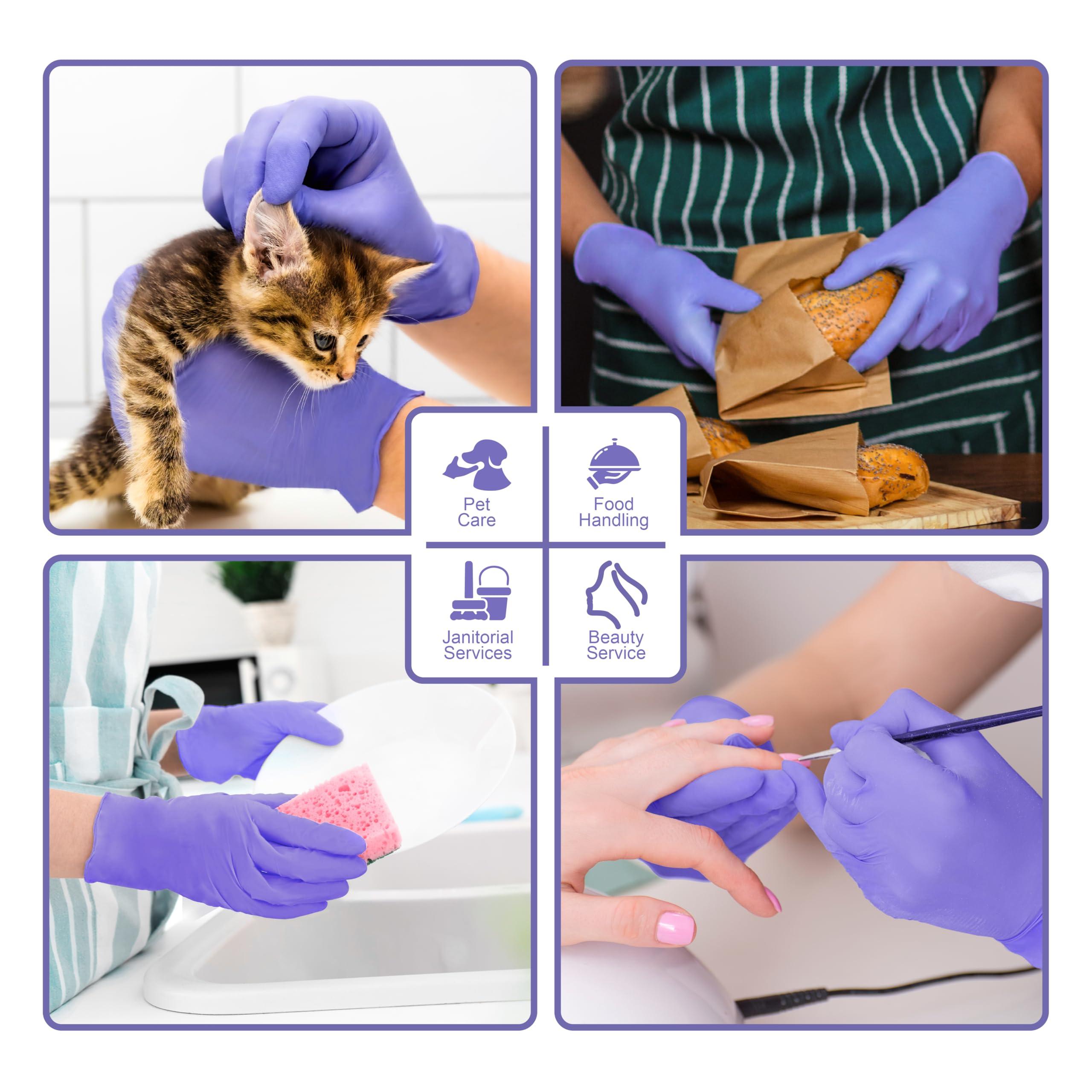 Safe Health Nitrile Imperial Blue Industrial Disposable Gloves, 3.5 Mil, Powder Free, Latex Free - Image 3