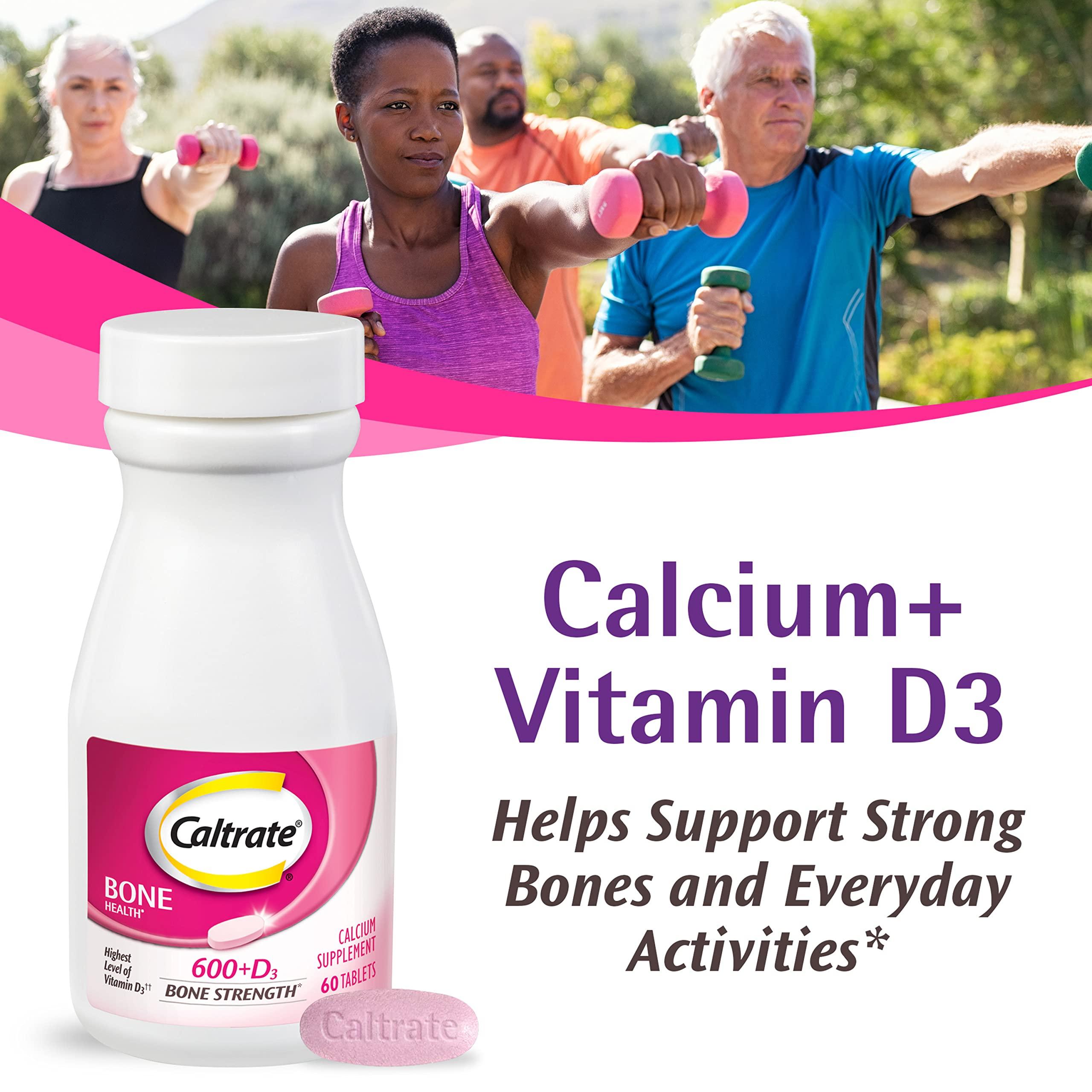 Caltrate 600 Plus D3 Calcium and Vitamin D Supplement Tablets, Bone Health Supplements for Adults - 200 Count - Image 2
