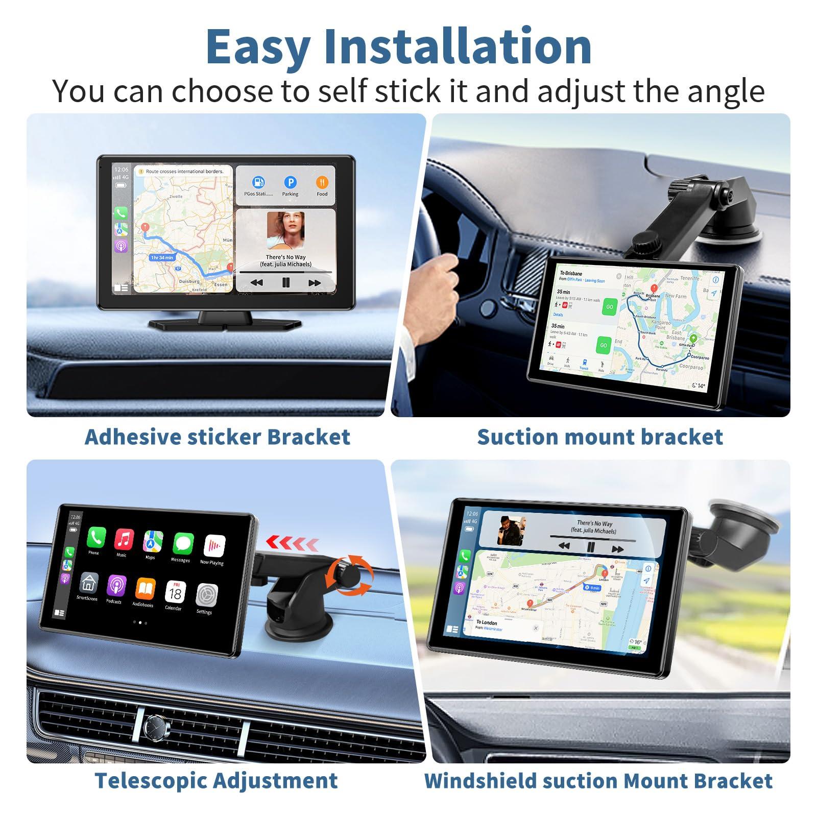 9 inch HD Portable Wireless carplay Screen for car & Android Auto Touchscreen With1080P Backup Camera/Mirror Link/Navigation/Car Stereo/Drive Play/Bluetooth/Voice Control - Image 6