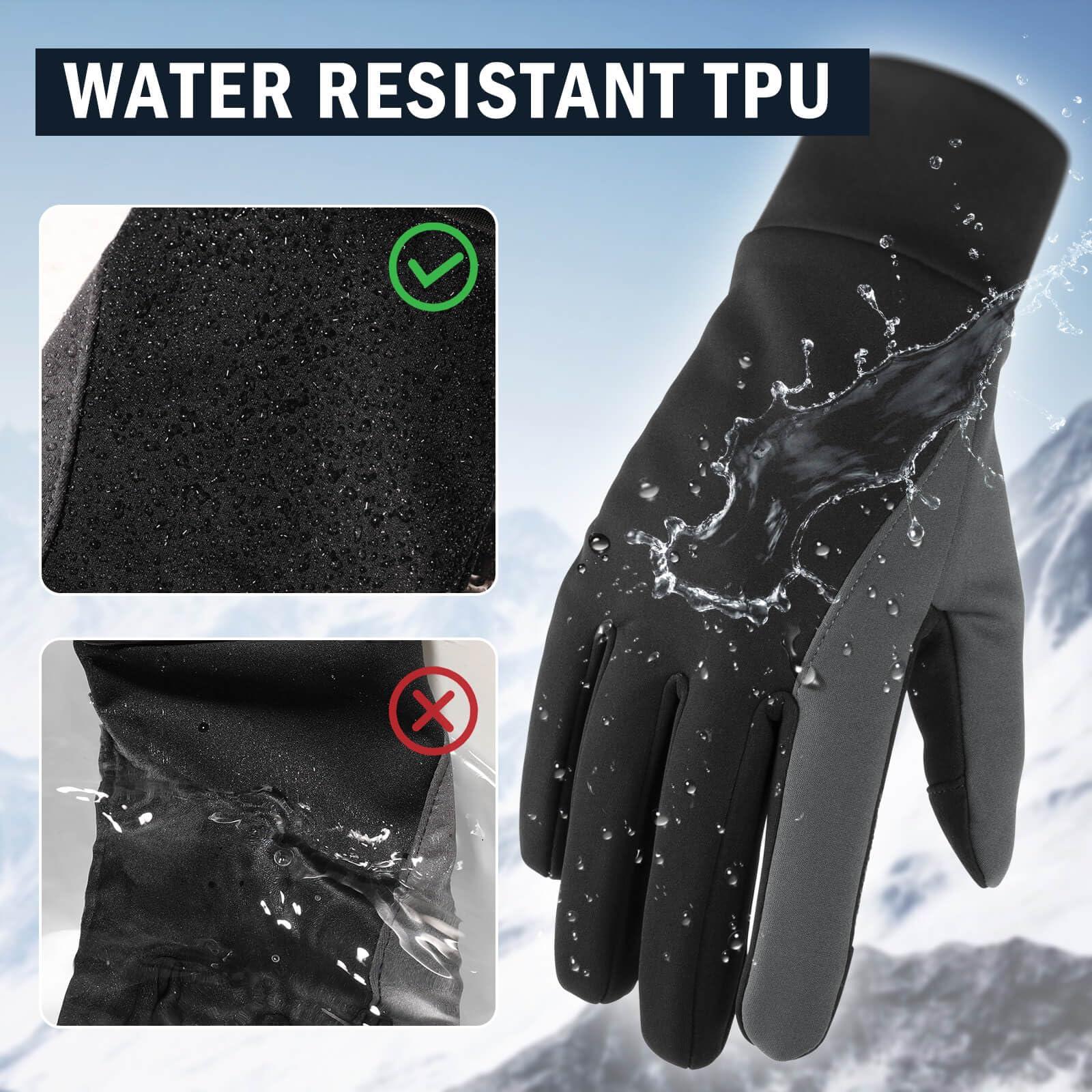 OZERO Winter Touchscreen Gloves for Men: Warm Running Gloves Windproof Water Resistant - Lightweight Thermal Glove for Hiking Cycling Driving - Image 2