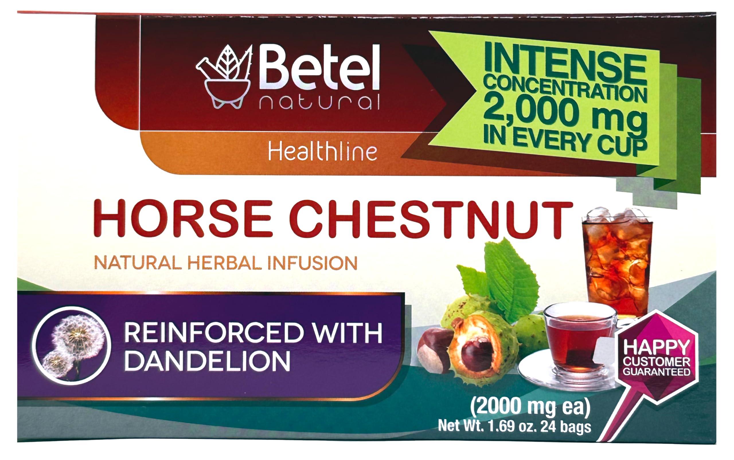 Premium Castanos de Indias (Horse Chestnut) Tea Reinforced with Dandelion by Betel Natural - Promotes Healthy Circulation - 24 Tea Bags - Image 5