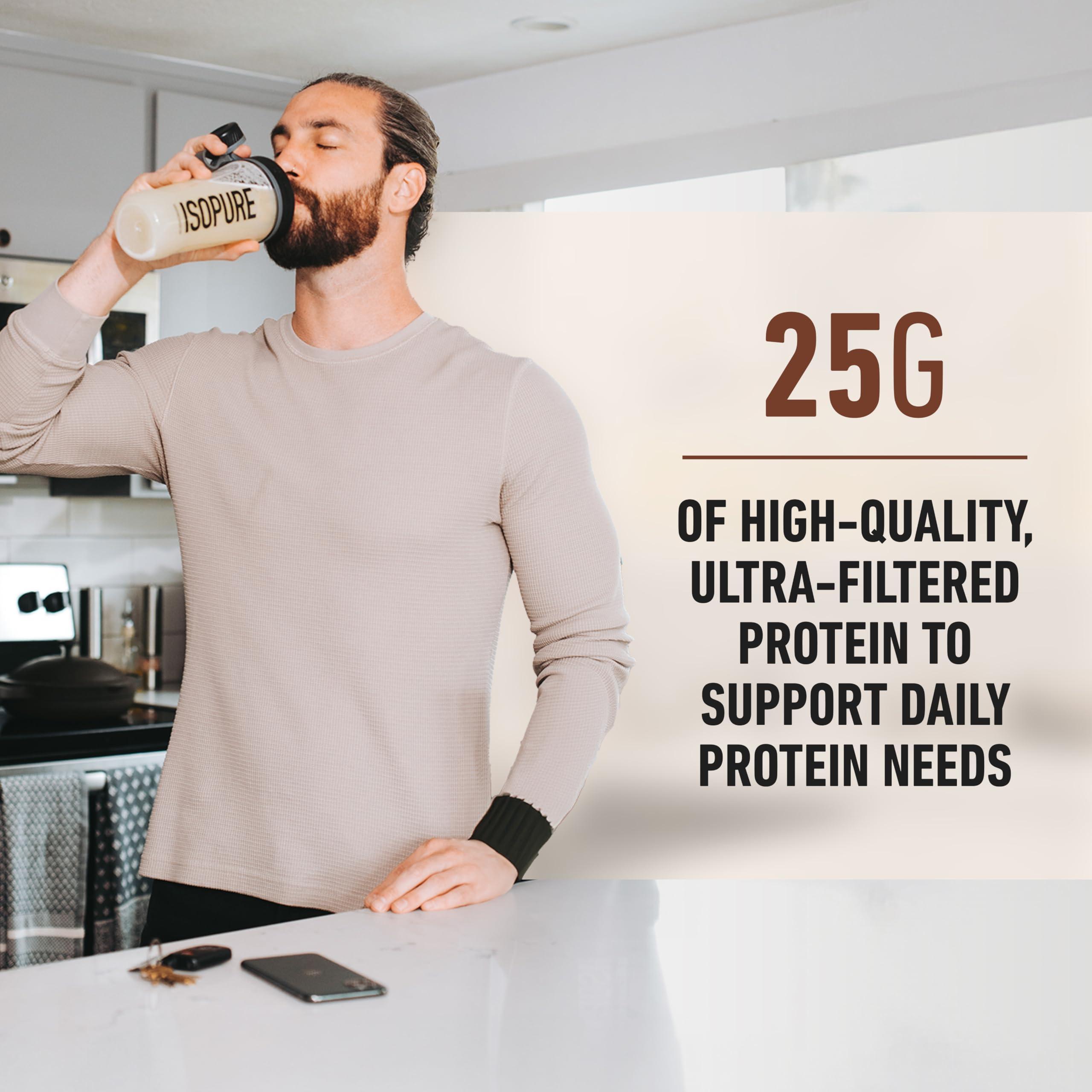 Isopure Low Carb 100% Pure Whey Isolate Protein Powder, Lactose Free, Gluten Free, With Vitamins, Dark Chocolate, 25g Protein Per Serving, 1 Lb, 14 Servings (Packaging May Vary) - Image 5