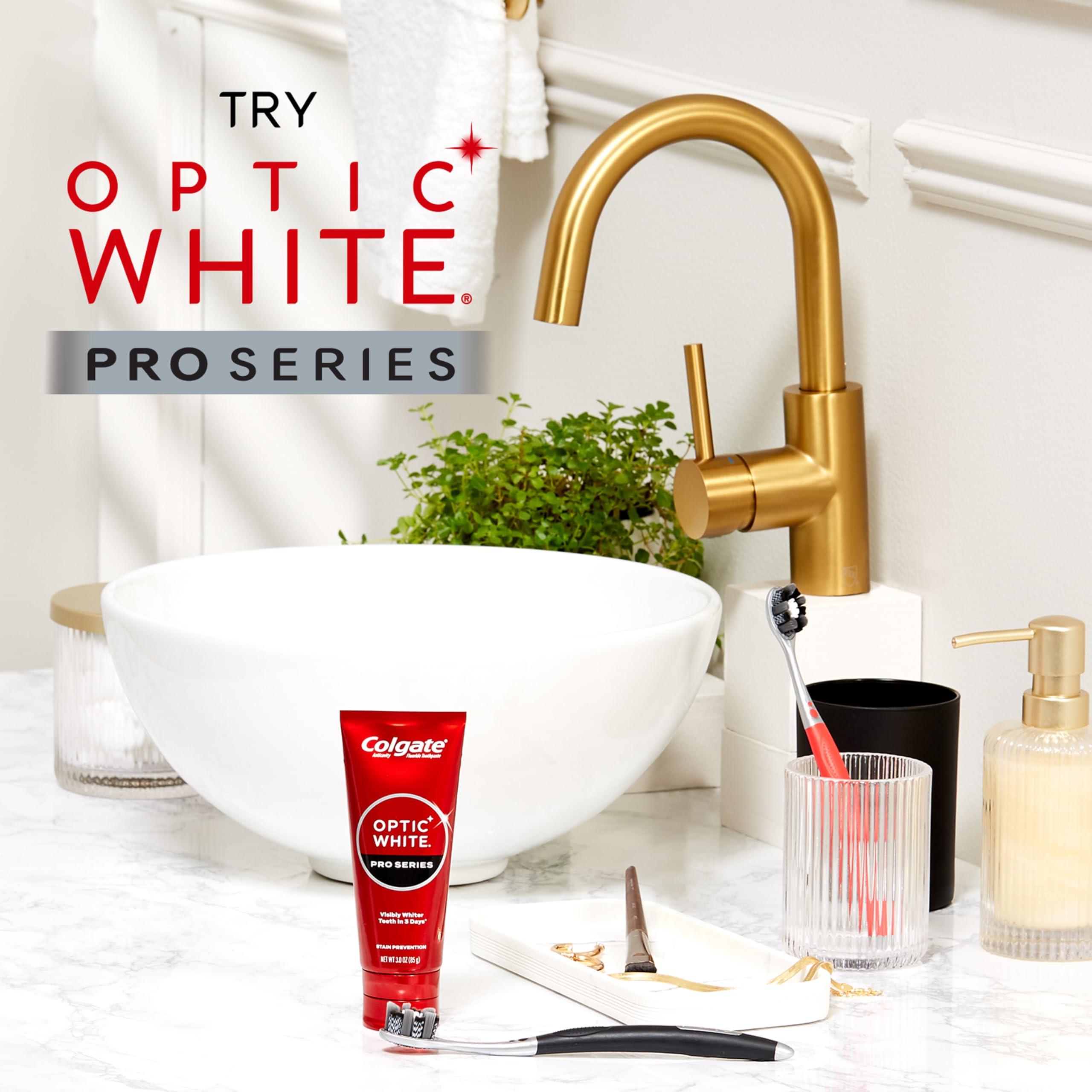 Colgate Optic White Pro Series Whitening Charcoal Toothbrush for Stain Removal, Soft Bristles, 2 Pack - Image 9