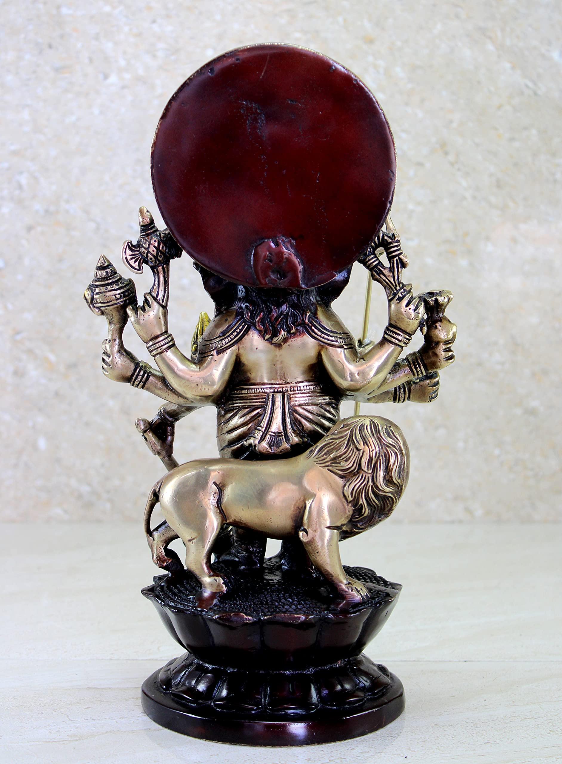 Esplanade Brass Heramba Ganapati Statue | Ganesh Ganesha Ganapathi Murti Idol Statue Sculpture | Home Decor | Black-Golden - 11.75" Inches - Image 4