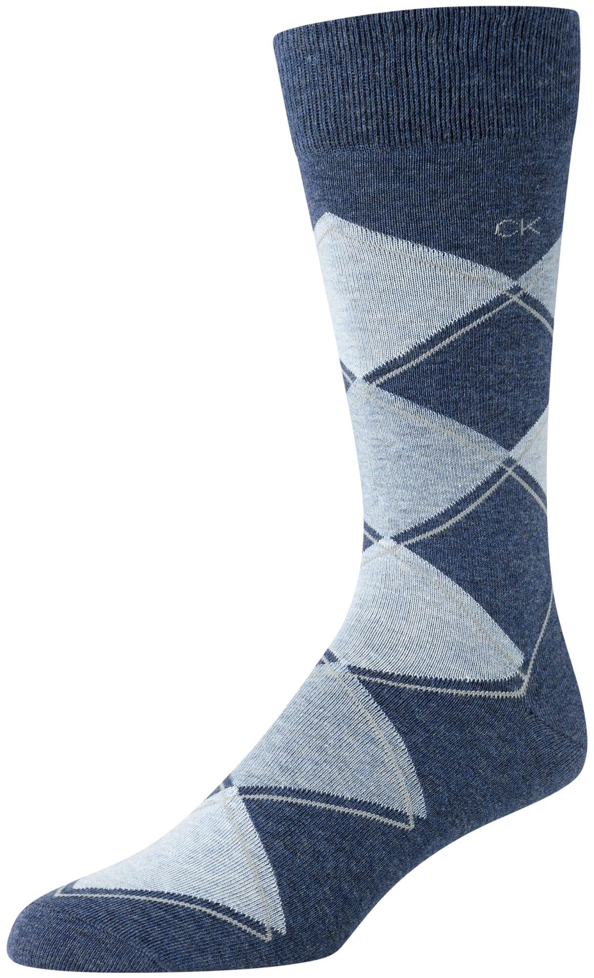 Calvin Klein Men's Dress Socks - Cotton Blend Crew Socks: Patterns and Solids (4 Pack) - Image 6