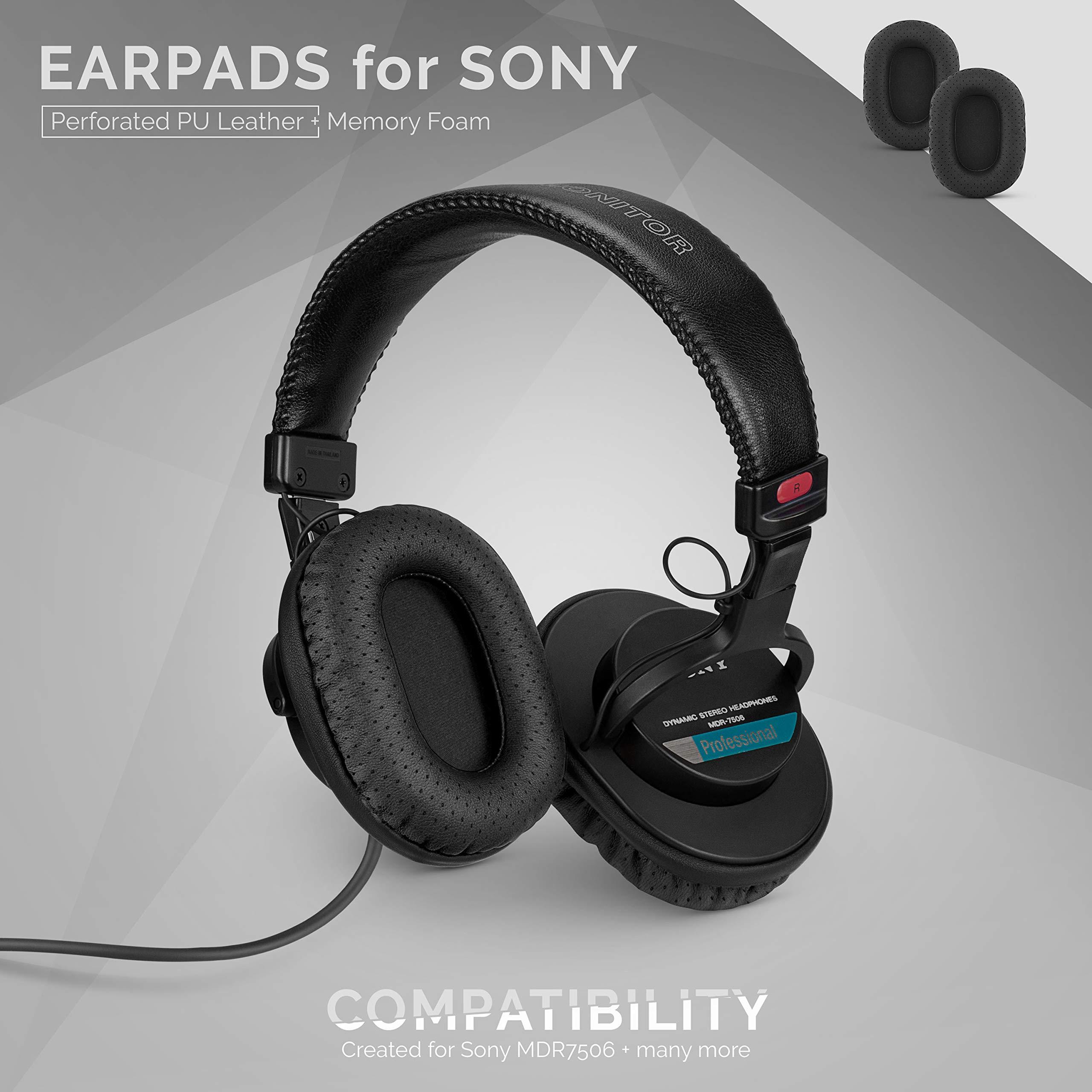 Brainwavz Perforated Replacement Earpads for Sony MDR 7506, V6 & CD900ST with Memory Foam Ear Pad & Suitable for Other On Ear Headphones (Black) - Image 9