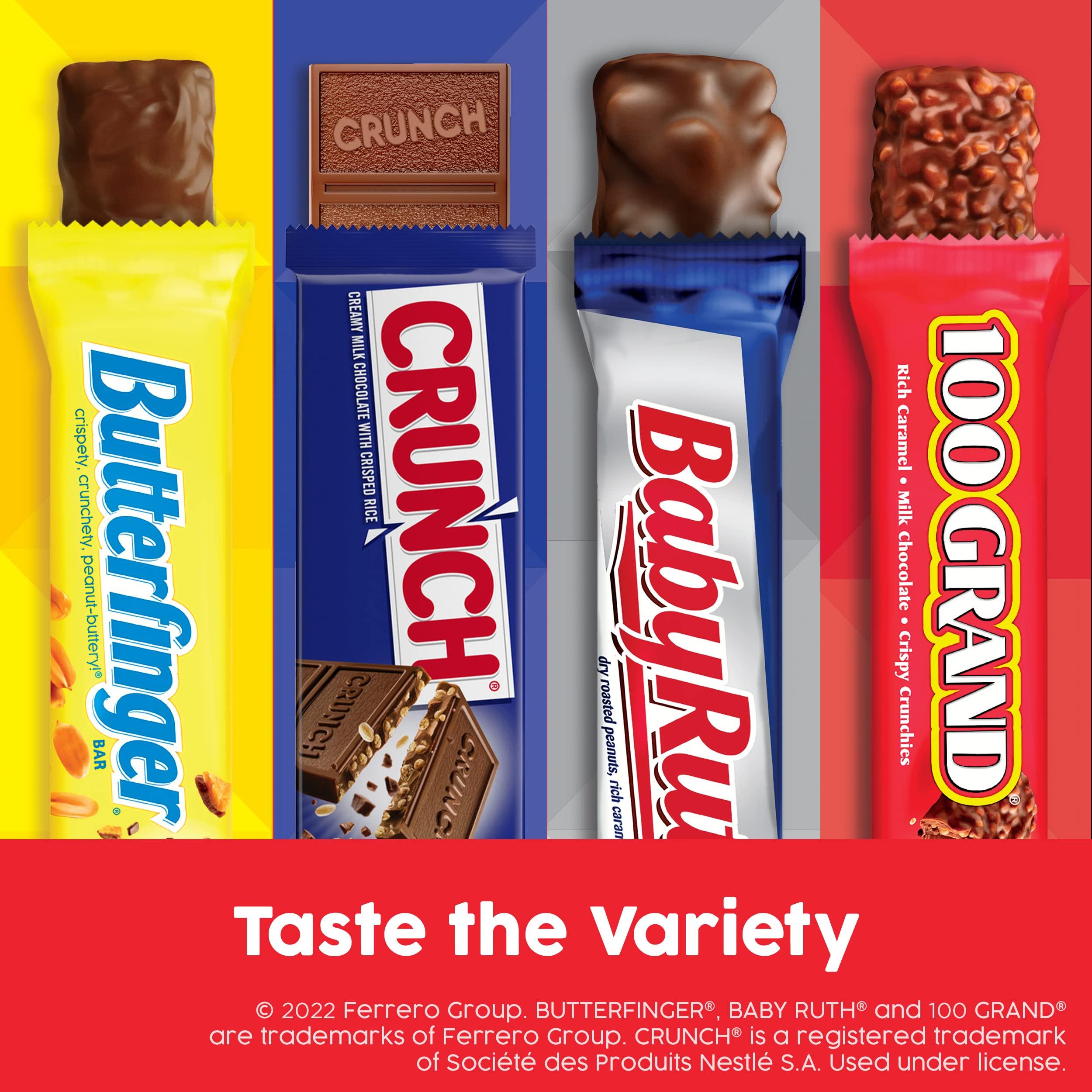 Butterfinger, CRUNCH, Baby Ruth and 100 Grand, Bulk 28 Pack, Assorted Full Size Chocolate Candy Bars, 48 oz - Image 3