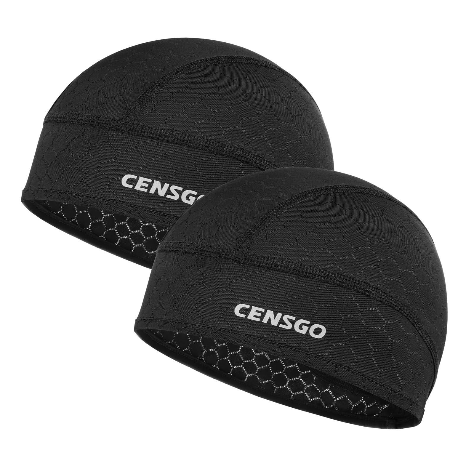 CENSGO Skull Cap Helmet Liner for Men Women, Cycling Cap Sweat Wicking Liner, Cooling Head Cover for Running