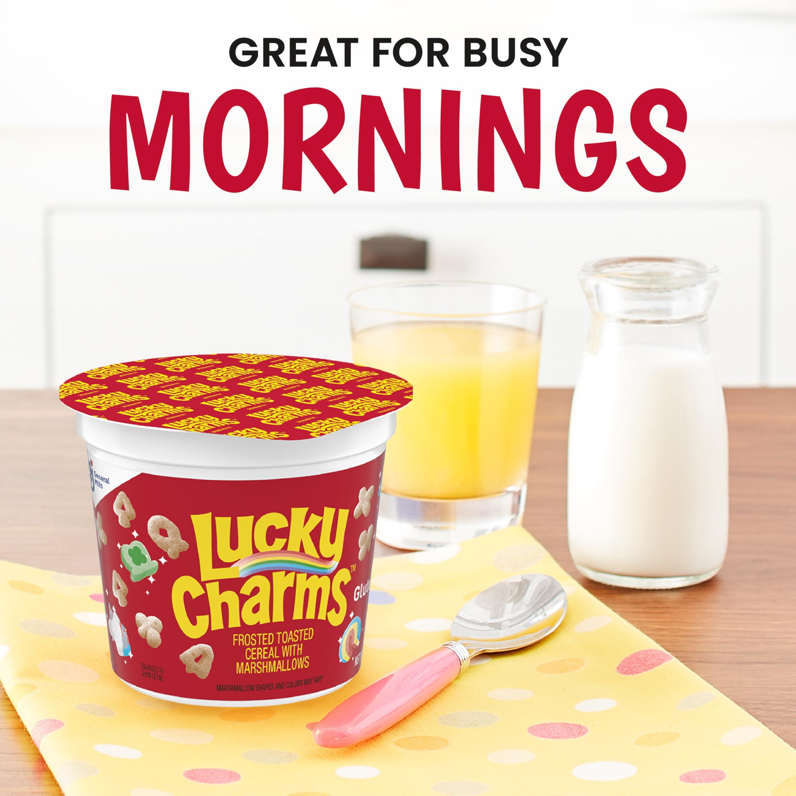 Lucky Charms Gluten Free Cereal with Marshmallows, 1.7 OZ Single Serve Cereal Cup (Pack of 12) - Image 4