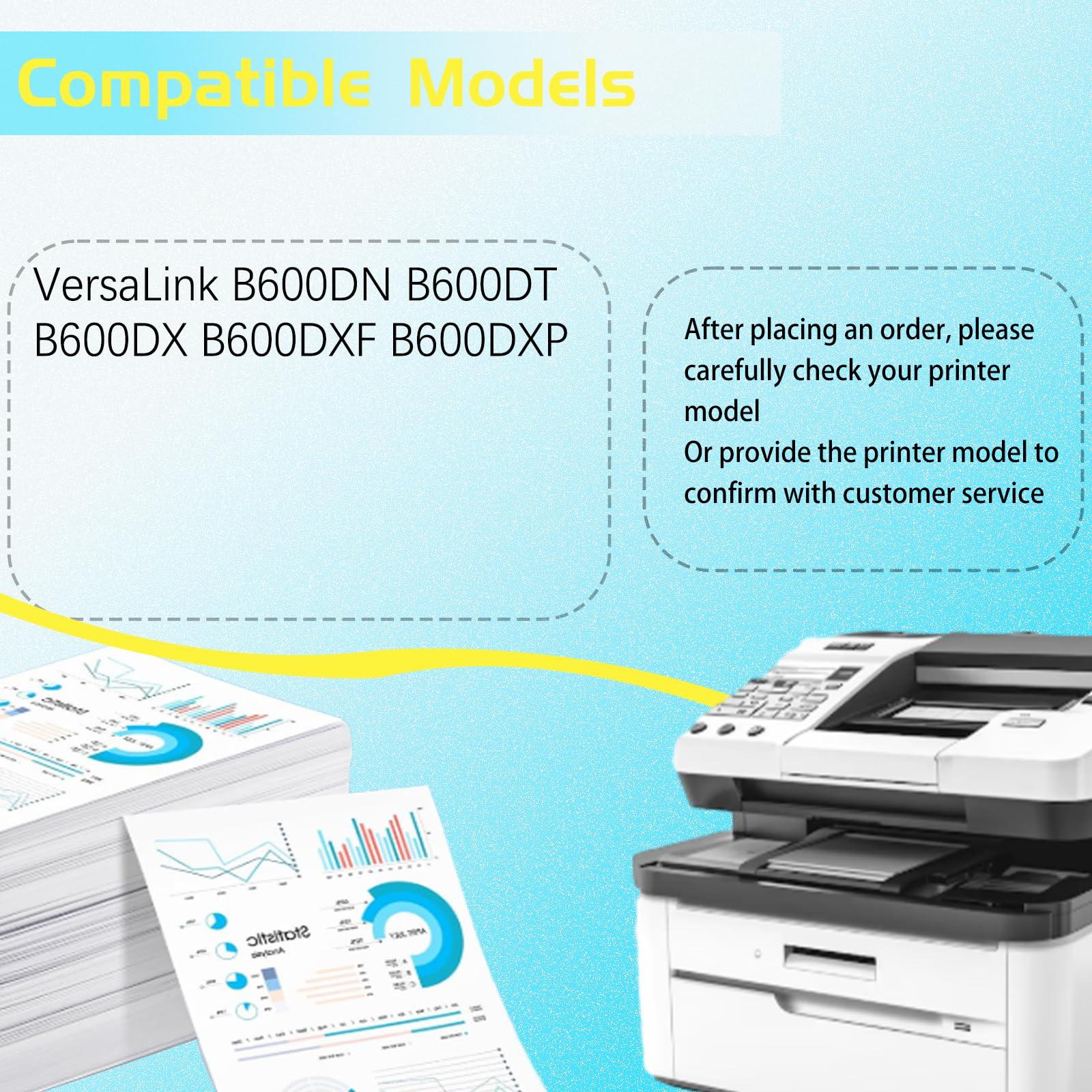 B600 Toner Cartridge Compatible for Xerox VersaLink B600DN B600DT B600DX B600DXF B600DXP Printers, High Production Replacement (Black) - Image 2