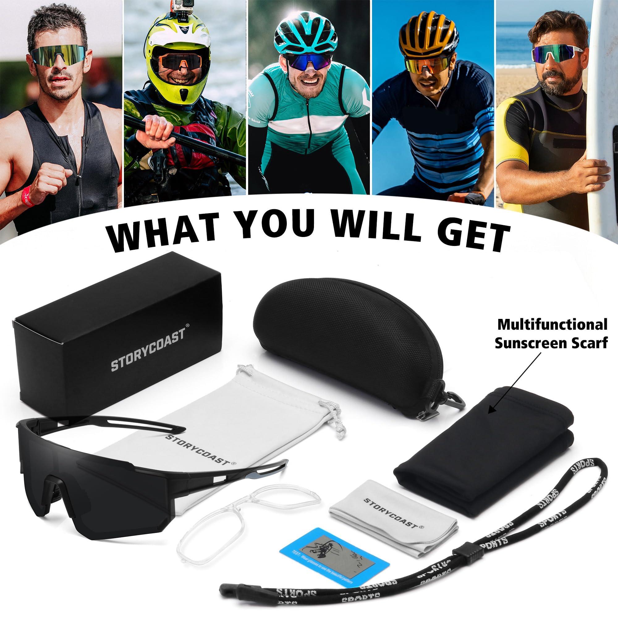 STORYCOAST Polarized Sports Sunglasses for Men Women,Driving Fishing Cycling Mountain Bike Sunglasses UV400 Protection - Image 7