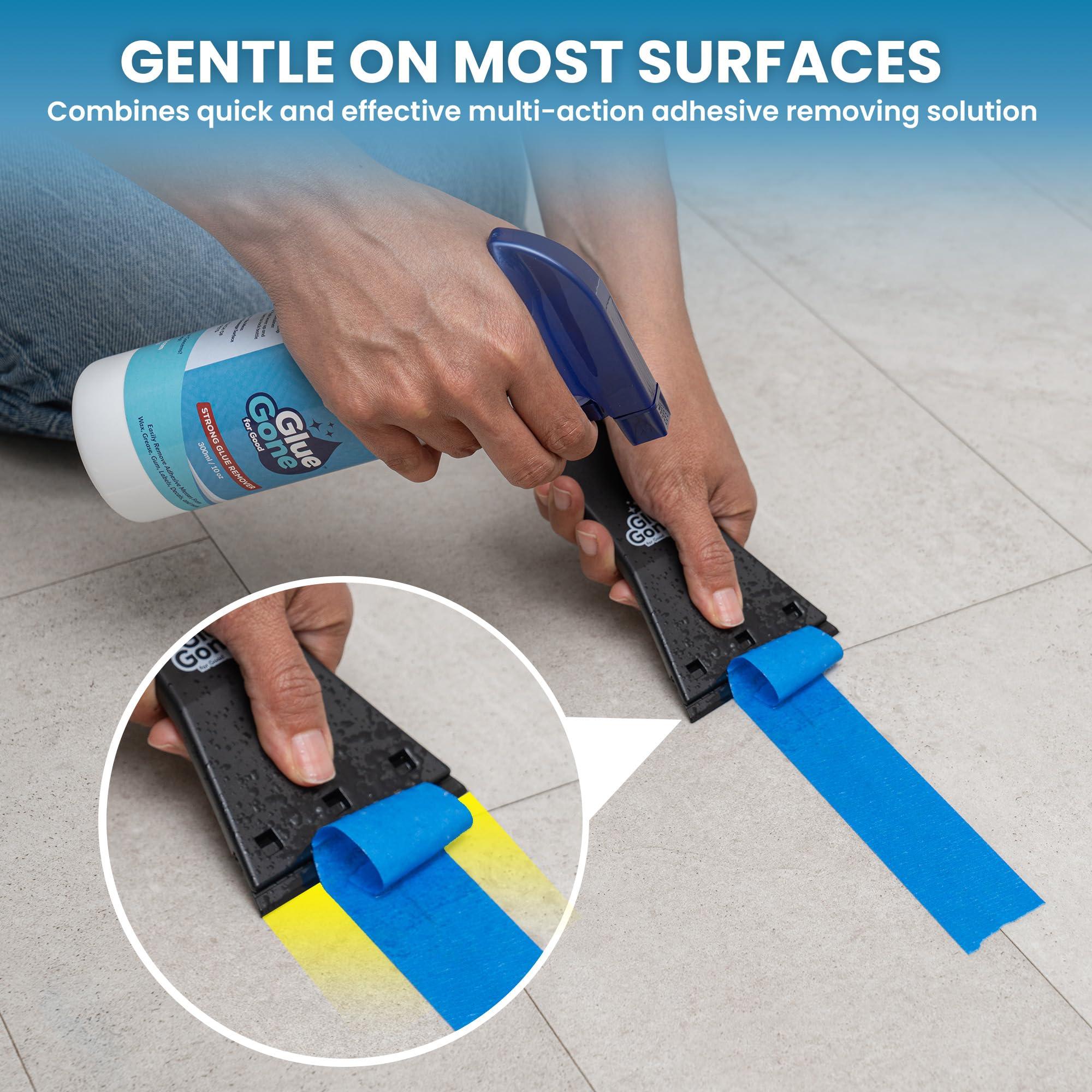 Glue Gone 10 oz Adhesive Remover - Versatile, Gentle Solution for Stubborn Residue Like Wax, Grease, Gum, Labels, Decals, and More - Works on Wood, Plastic, Glass, Metal, and Other Surfaces - Image 5