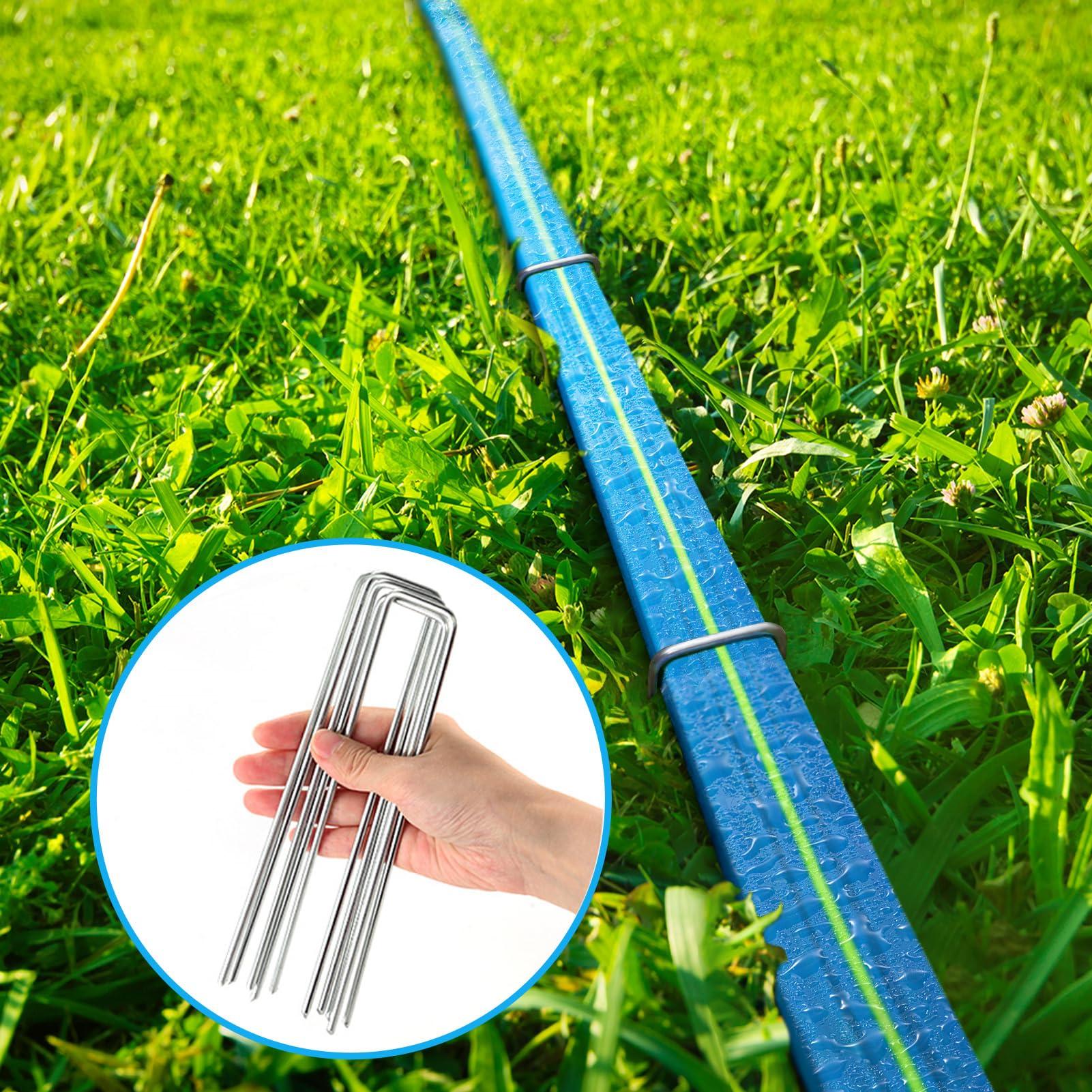 Winisok Sprinkler Hose 100FT, Heavy Duty Watering Hoses, Efficient Irrigation Tubing for Garden Lawn Sprinklers System with 40 Pack Staples - Image 2