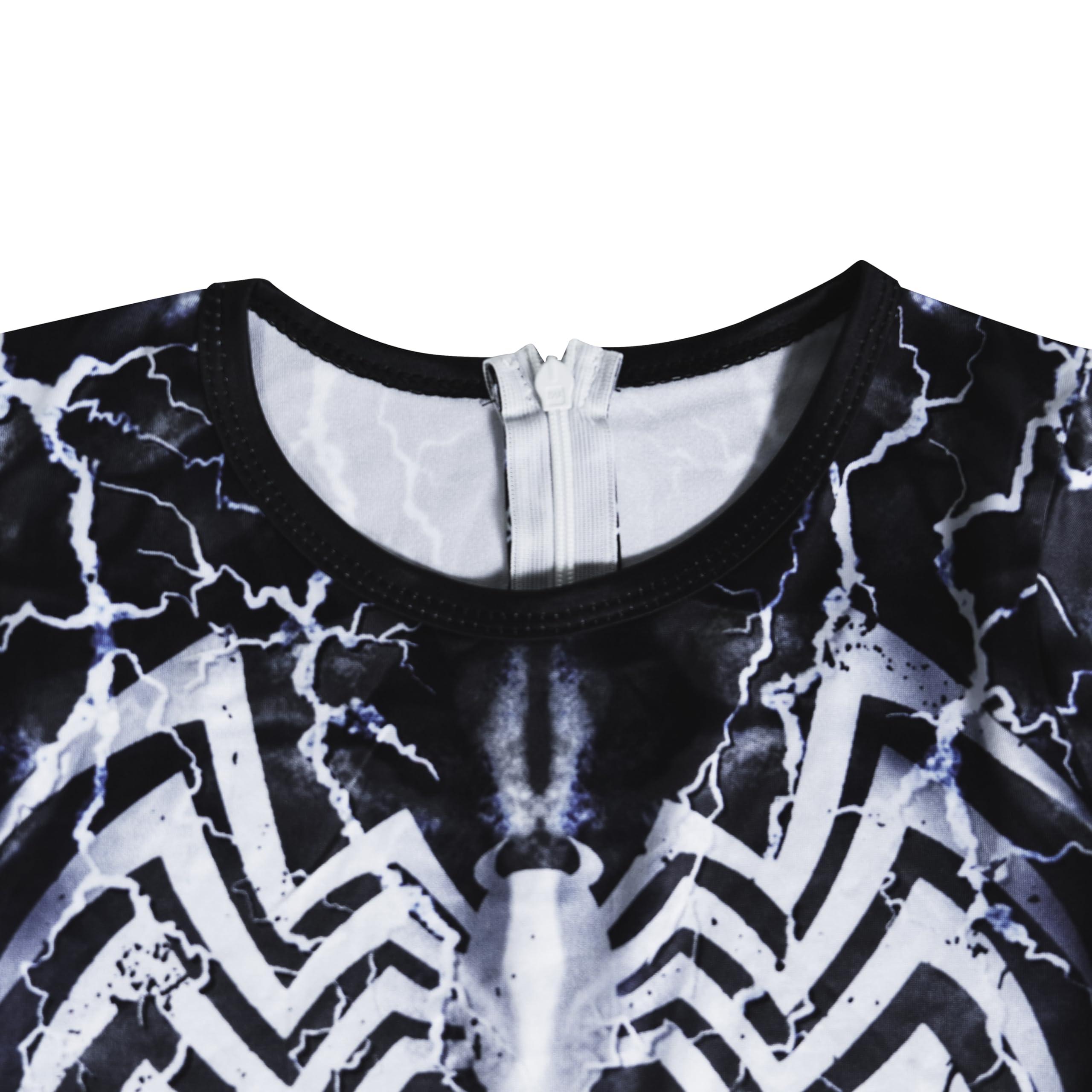 Poterloy Boy's Hero Cosplay Bodysuit Spandex Full Printed Jumpsuit with Mask 4-12 Years - Image 4
