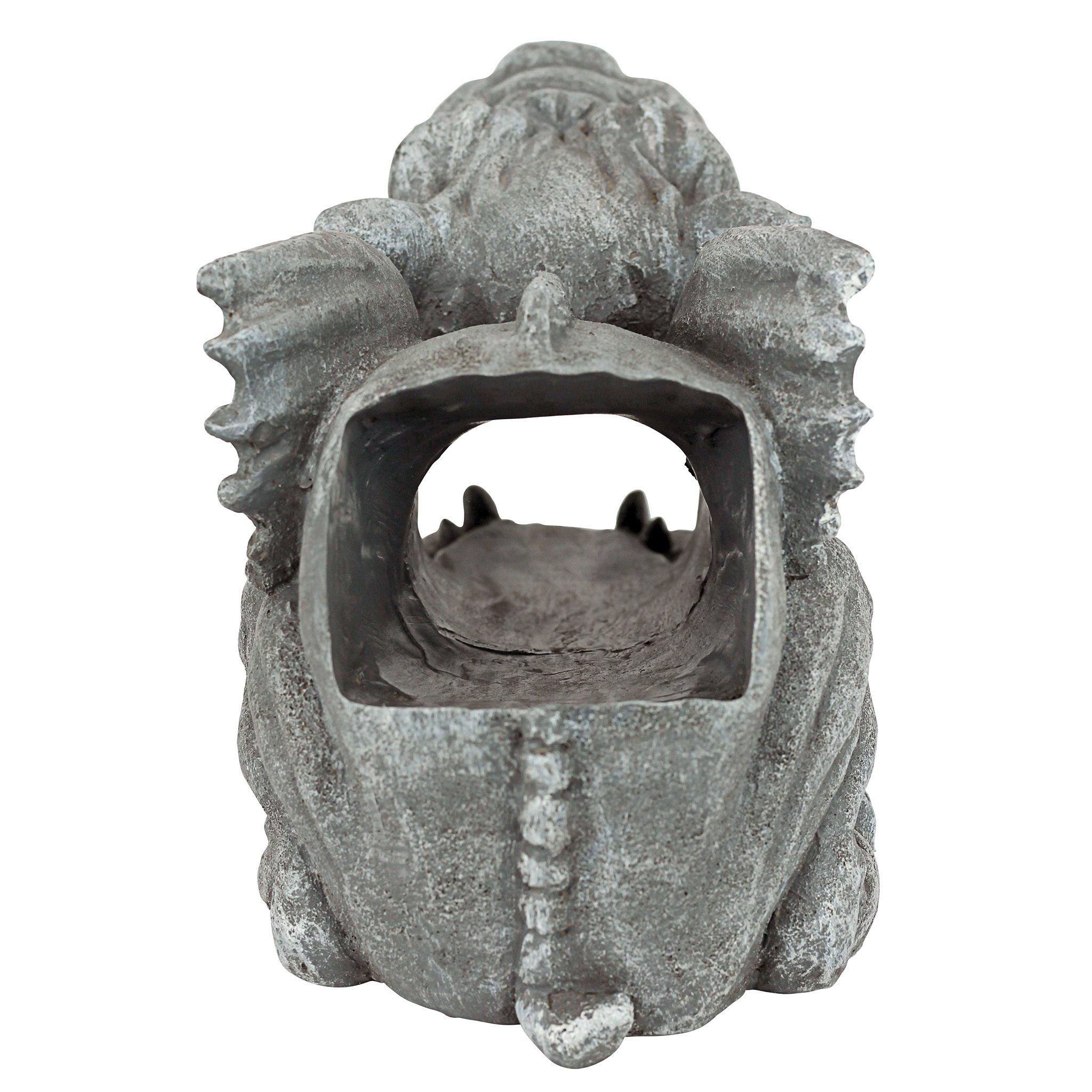 Design Toscano Roland the Gothic Gargoyle Gutter Guardian Rain Downspout Extension Outdoor Statue, 10 Inch Long, Cast Stone Resin, Grey Stone Finish - Image 7