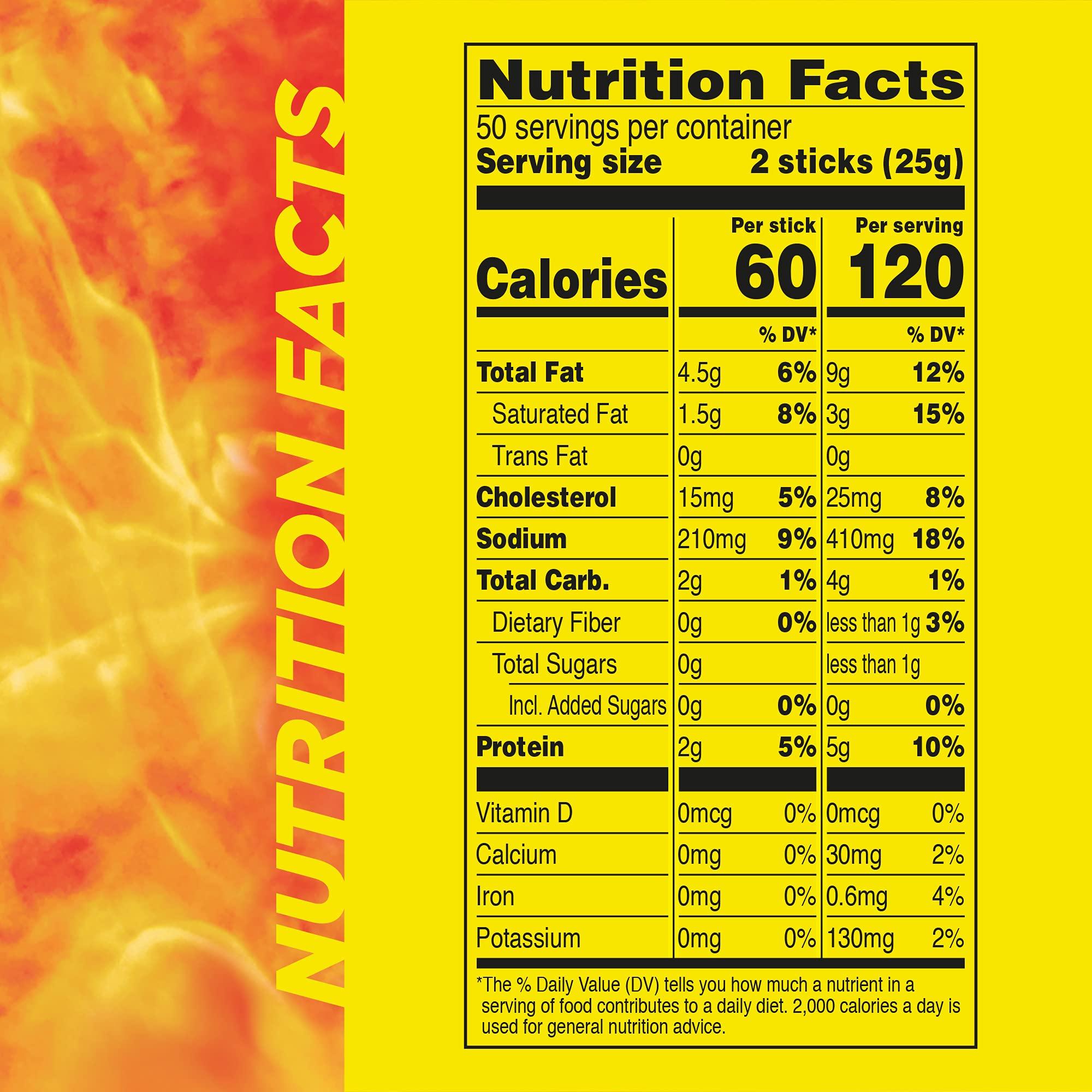 Slim Jim Smoked Meat Sticks, Original Flavor, 2g Protein Per Stick, Snack Size, 0.44 oz. (100 Count) - Image 2