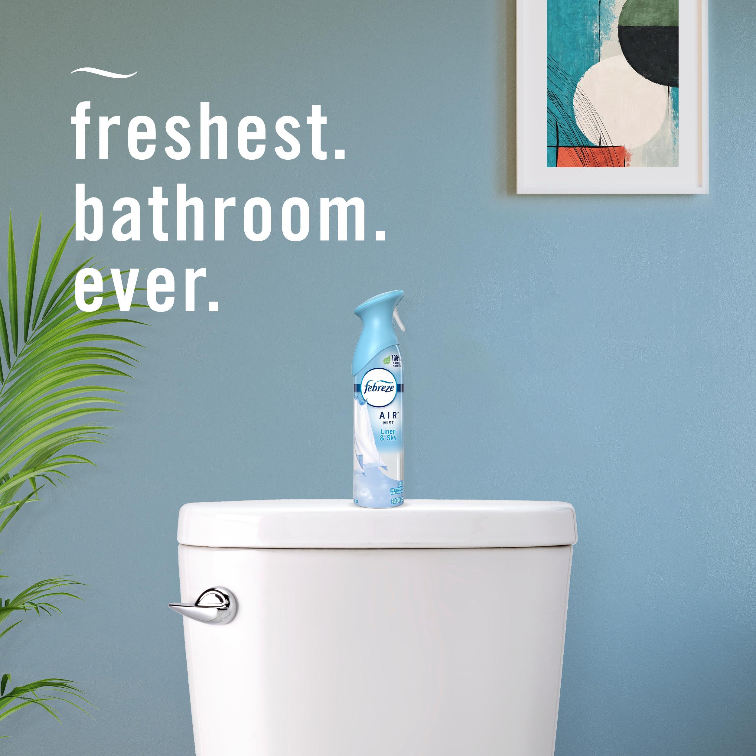 Febreze Air Mist Air Freshener Spray, Odor-Fighting Room Spray, Air Fresheners for Home and Bathroom and Kitchen, Aerosol Can, Linen & Sky Scent, 8.8oz, 2 Count - Image 8
