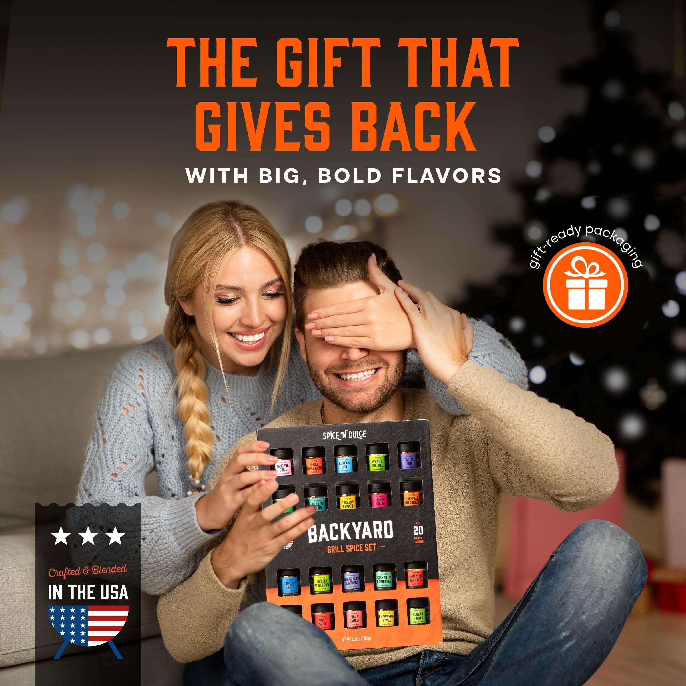 Grilling Spice Set Grill Seasoning Gifts, 20 Unique Spices and Seasonings Jars Gift Set, BBQ Gifts For Men, Dad, Husband, Father, Flavors Like Chili, Cajun, Garlic, Steak, Rub, Herbs, Blend and More - Image 7
