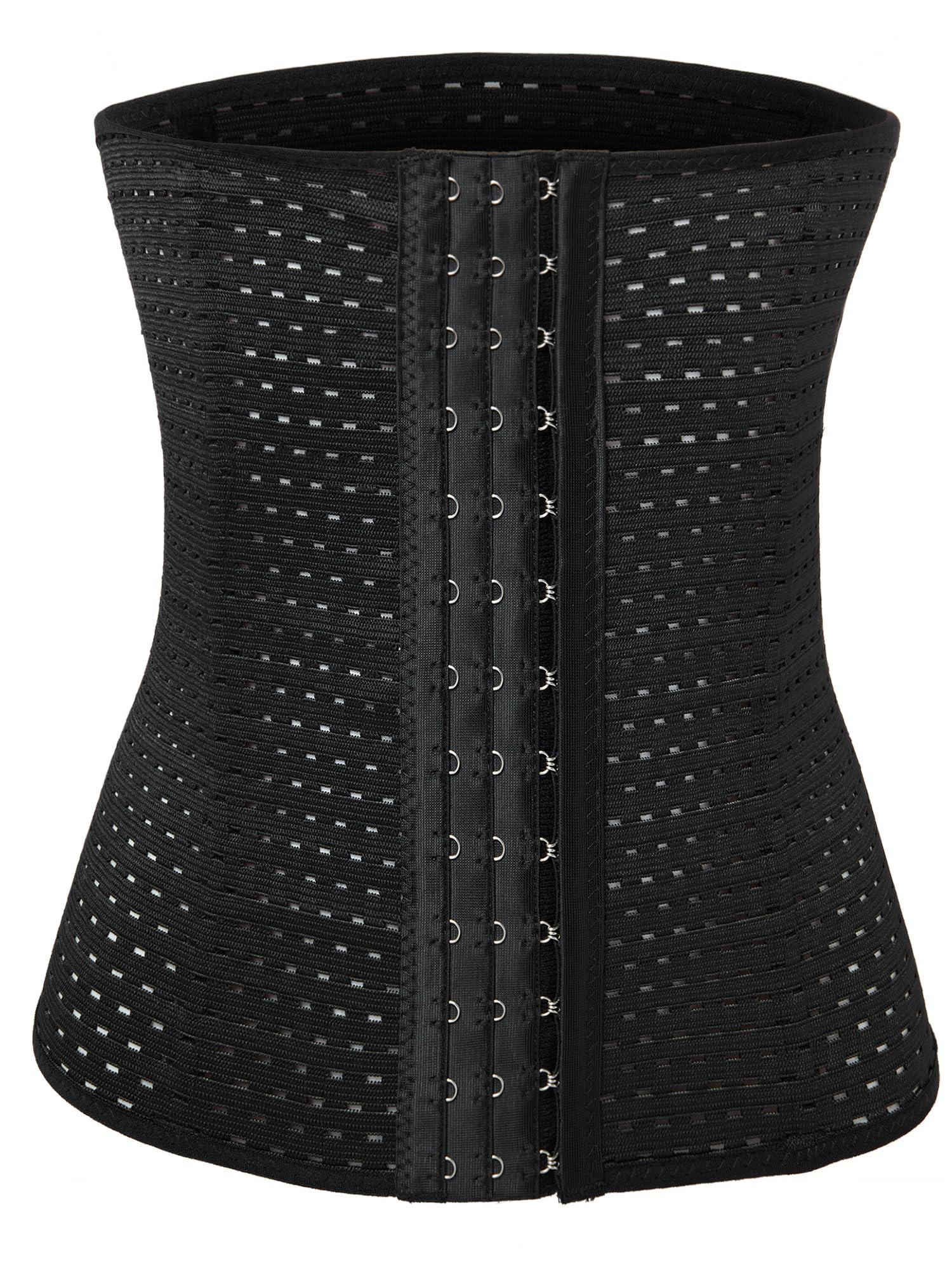 Youloveit Women's Waist Trainer Corset for Everyday Wear Steel Boned Tummy Control Body Shaper with Adjustable Hooks - Image 2
