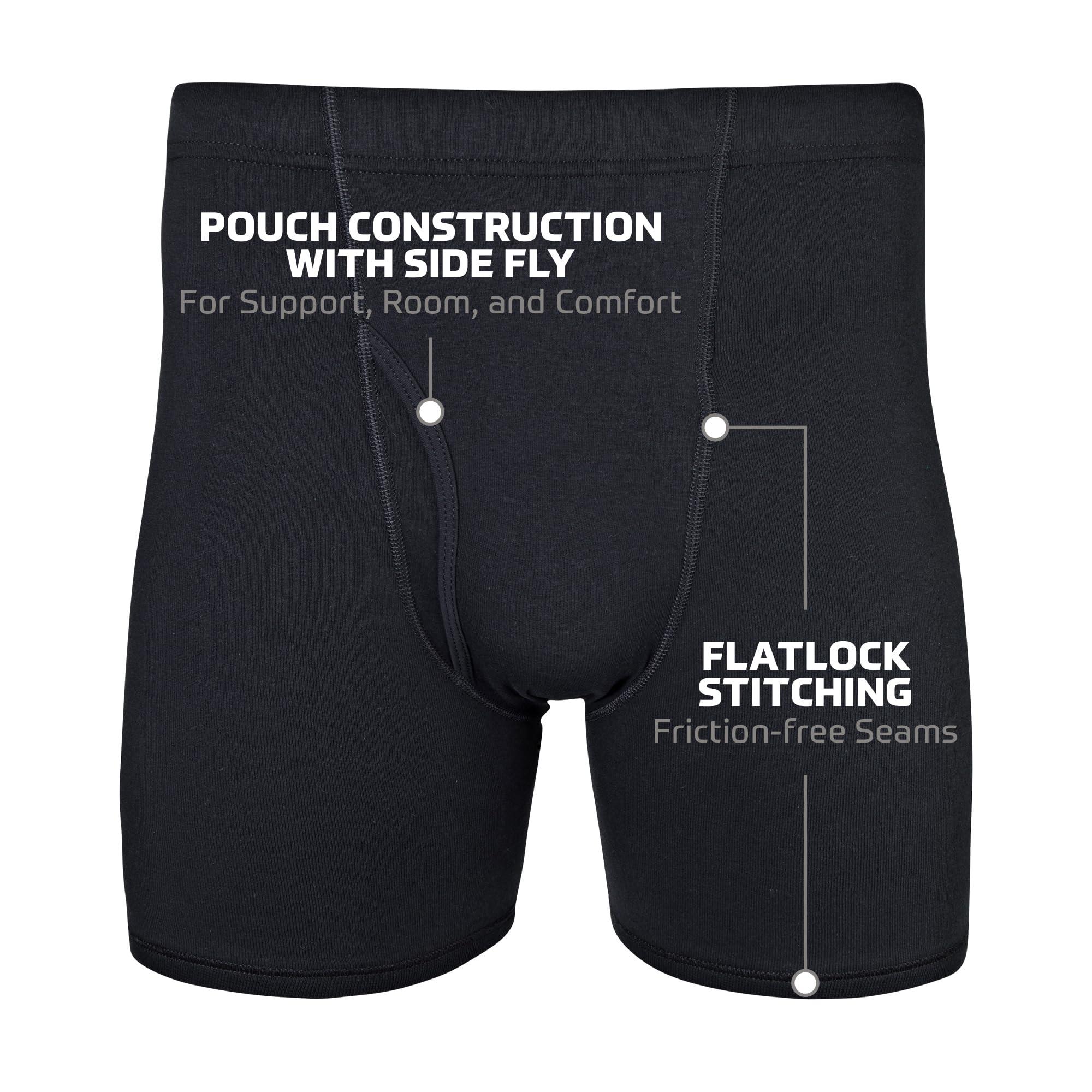 Gildan Men's Underwear Covered Waistband Boxer Briefs, Multipack - Image 3