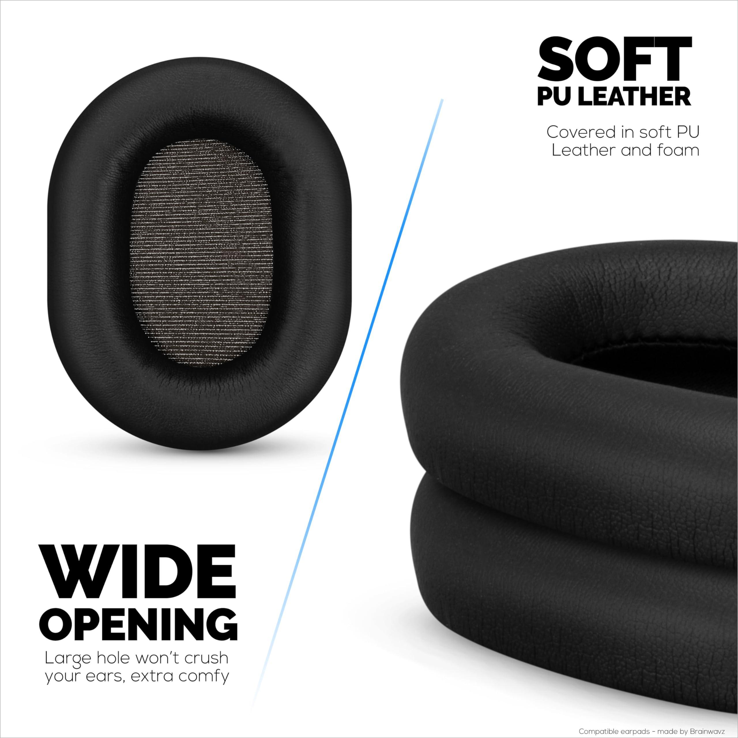 Replacement Earpads for Sony WH-1000XM5 Headphones - Soft Vegan Leather Cushions for Extra Comfort, Easy & Quick Installation, by Brainwavz (Black) - Image 3