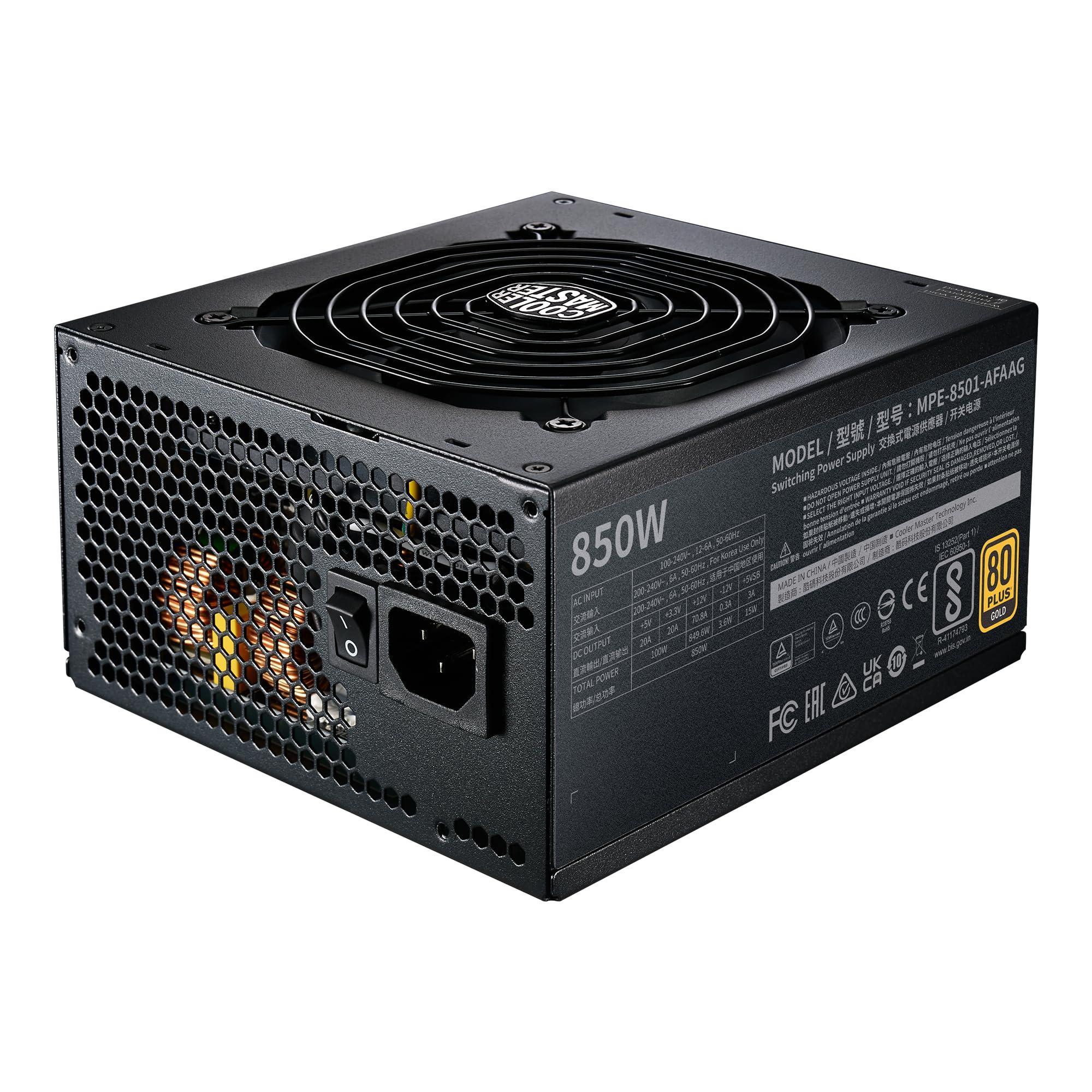 Cooler Master MWE Gold 850 V2 Full Modular, 850W, 80+ Gold Efficiency, 2 EPS Connectors, 120mm HDB Fan, Semi-fanless Operation, 5 Year Warranty - Image 10