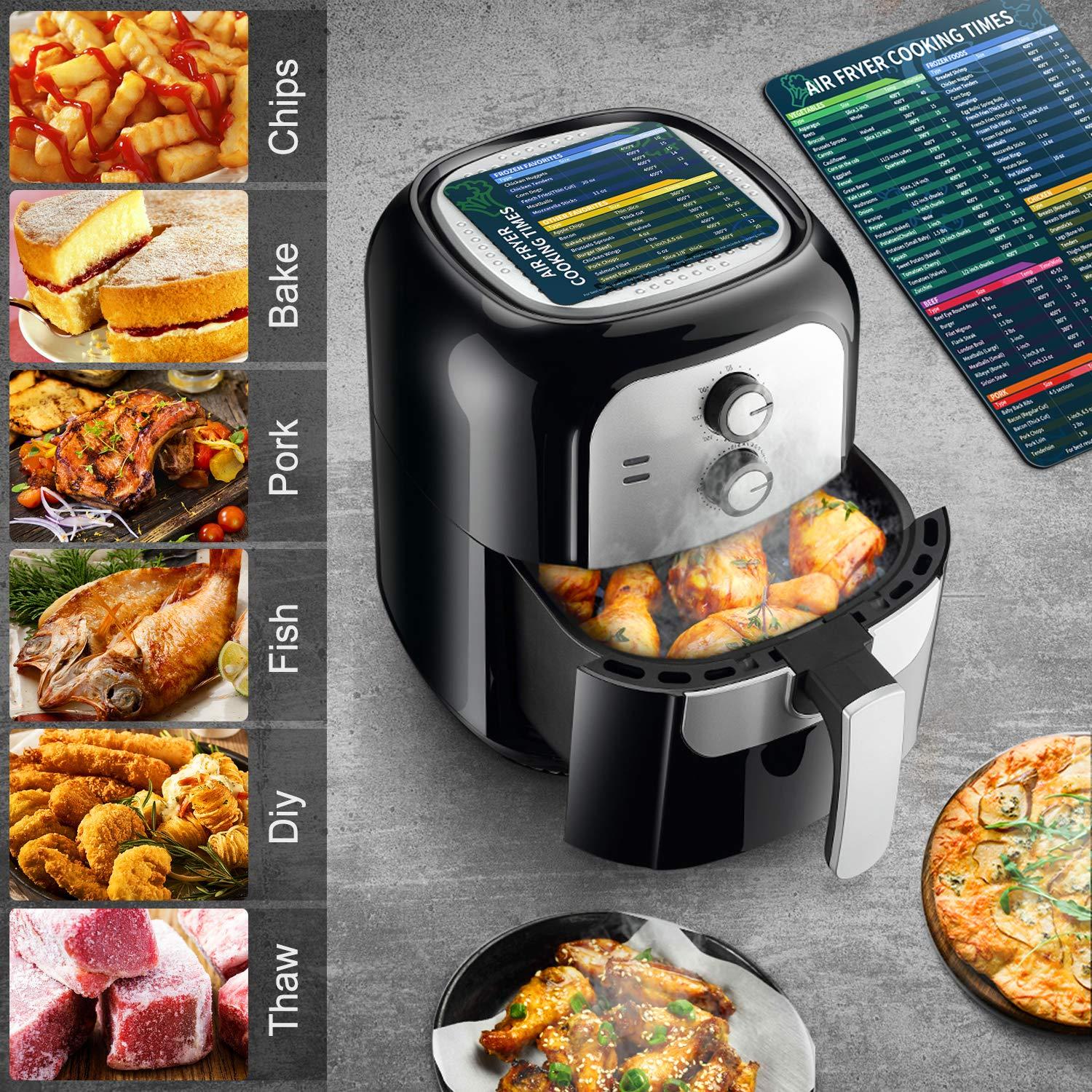 Air Fryer Magnetic Cheat Sheet Set, Cook Times Chart Air Fryer Accessories Magnet Sheet Quick Reference Guide for Cooking and Frying, Easy to Use, Excellent Kitchen Assistant - Image 2
