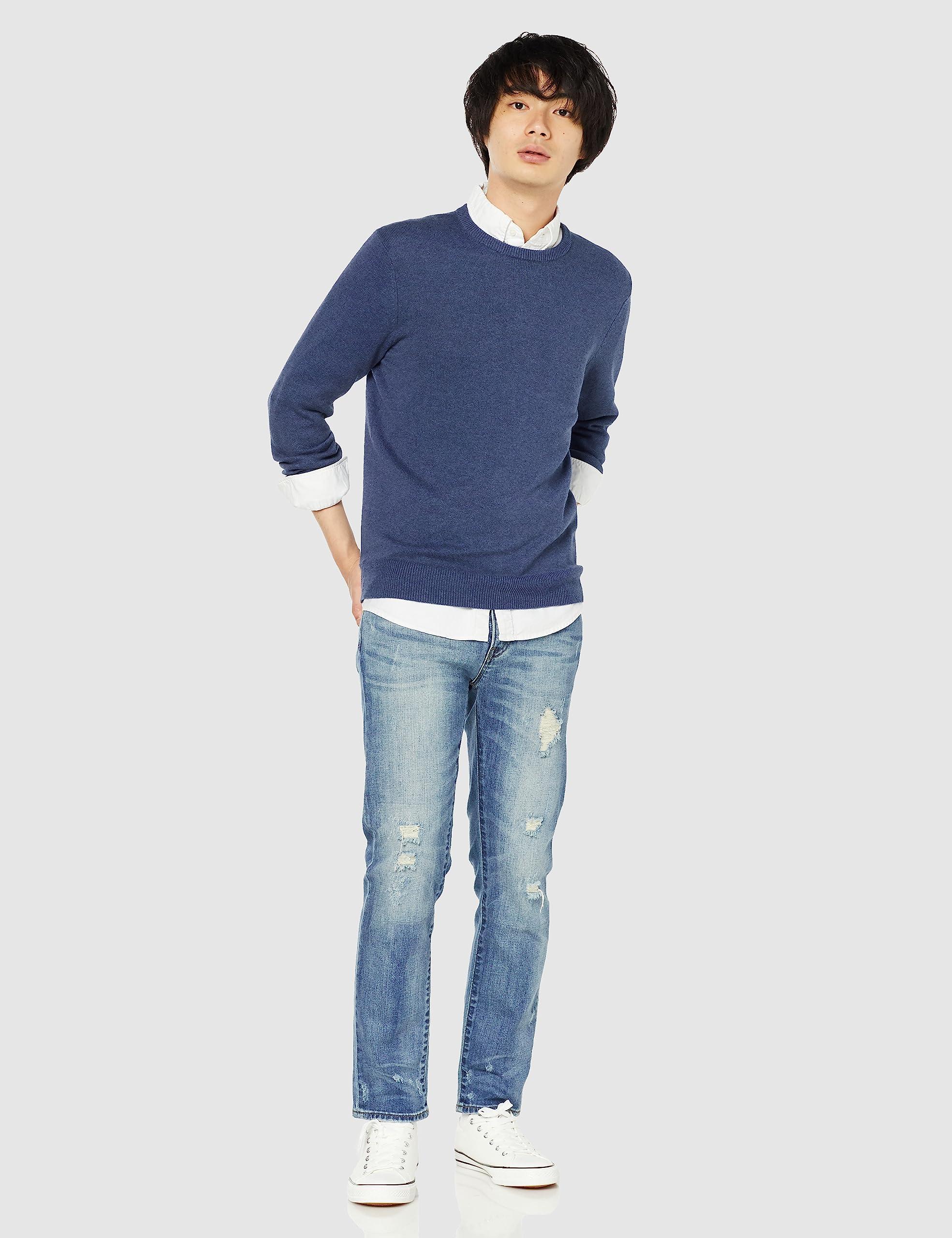 Amazon Essentials Men's Long-Sleeve Crewneck Sweater, 100% Cotton, Big & Tall Options Available - Image 2