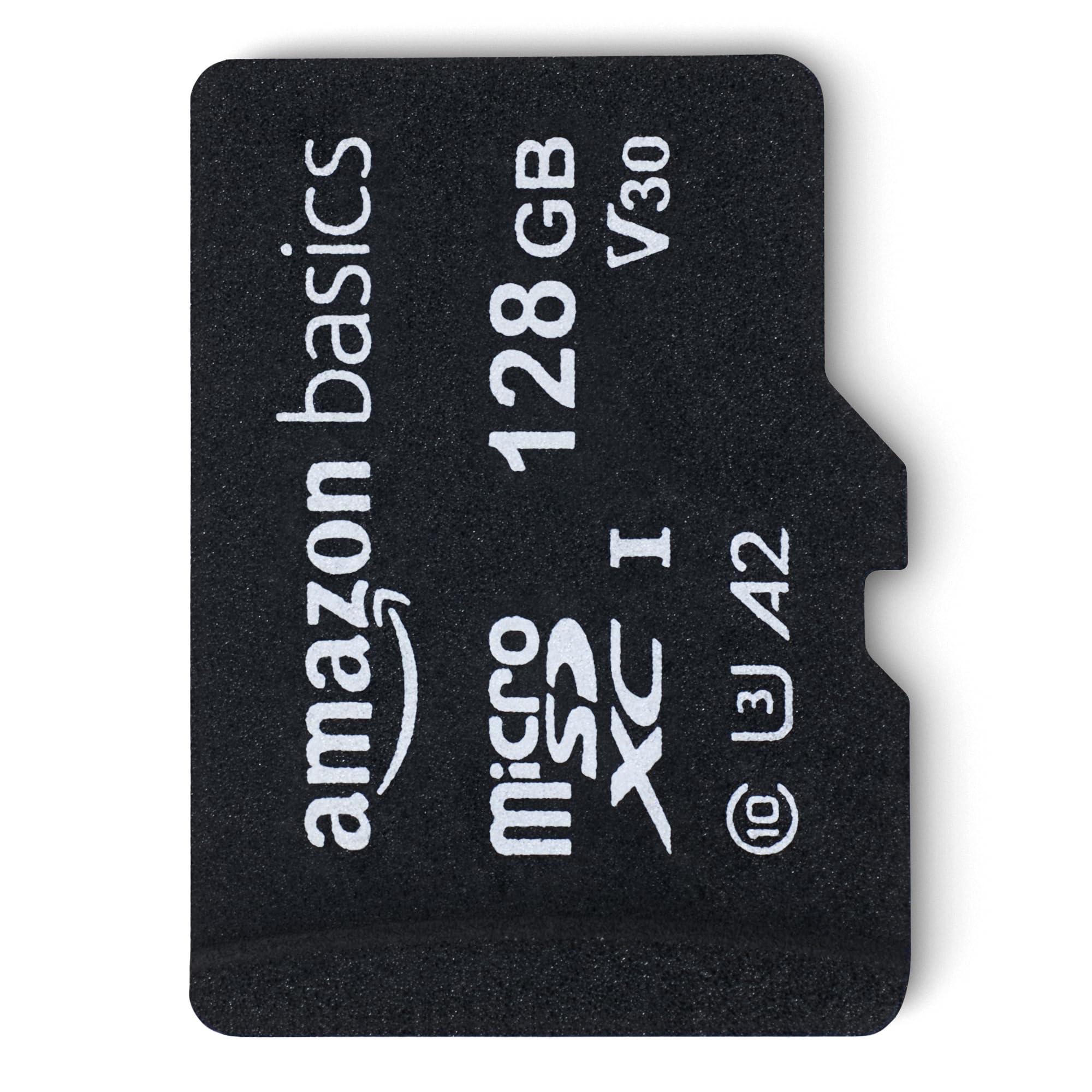 Amazon Basics Micro SDXC Memory Card with Full Size Adapter, A2, U3, Read Speed up to 100 MB/s, 128 GB, Black - Image 2