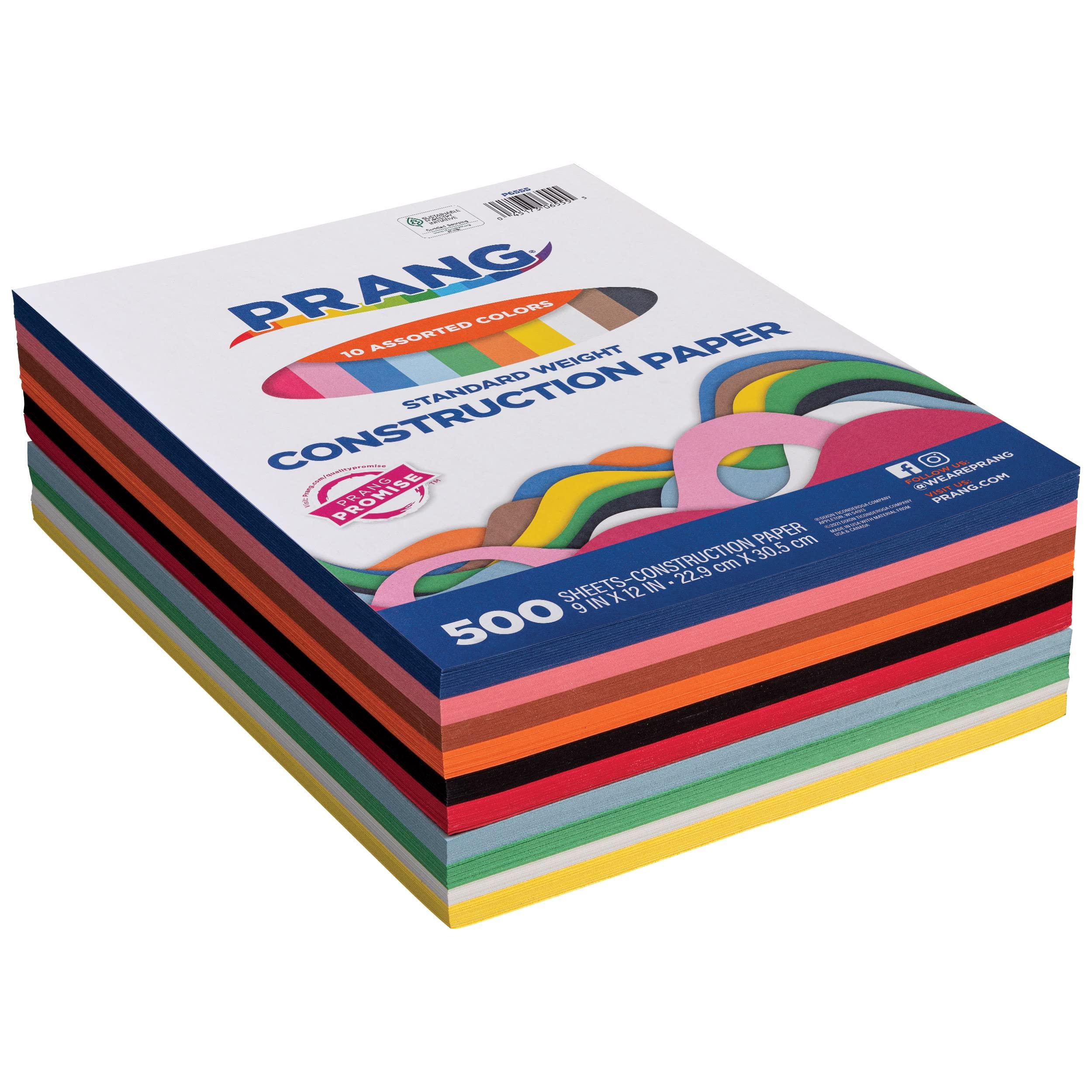Prang (Formerly Art Street) Construction Paper, 10 Assorted Colors, Standard Weight, 9" x 12", 500 Sheets - Image 3