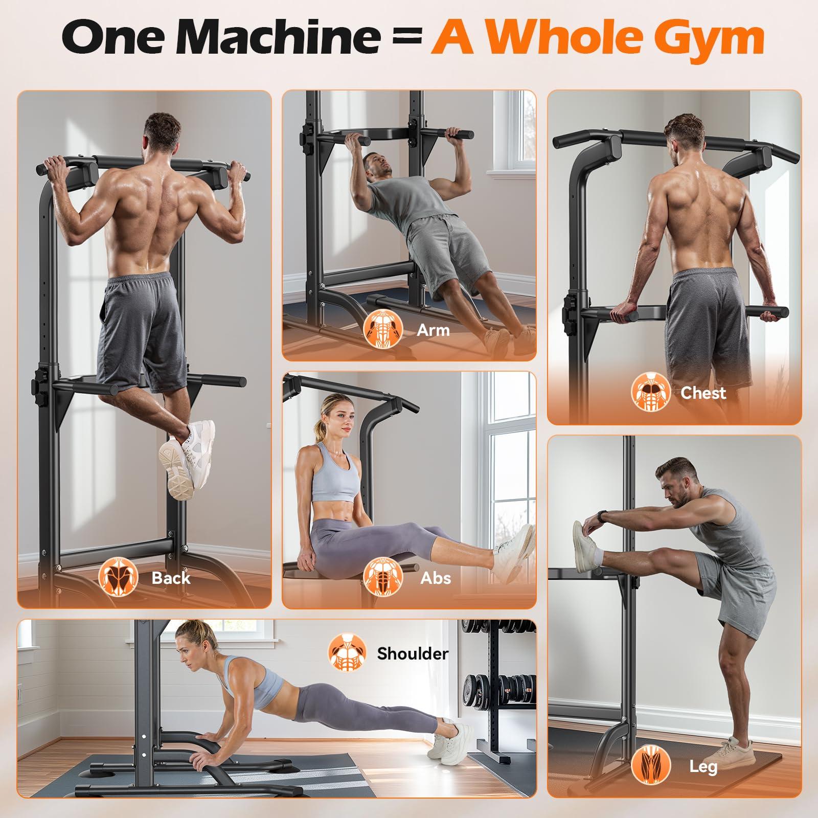 Power Tower Dip Station & Pull-Up Bar for Home Gym – Adjustable Height Strength Training Equipment for Pull-Ups, Dips, Push-Ups & More - Image 3