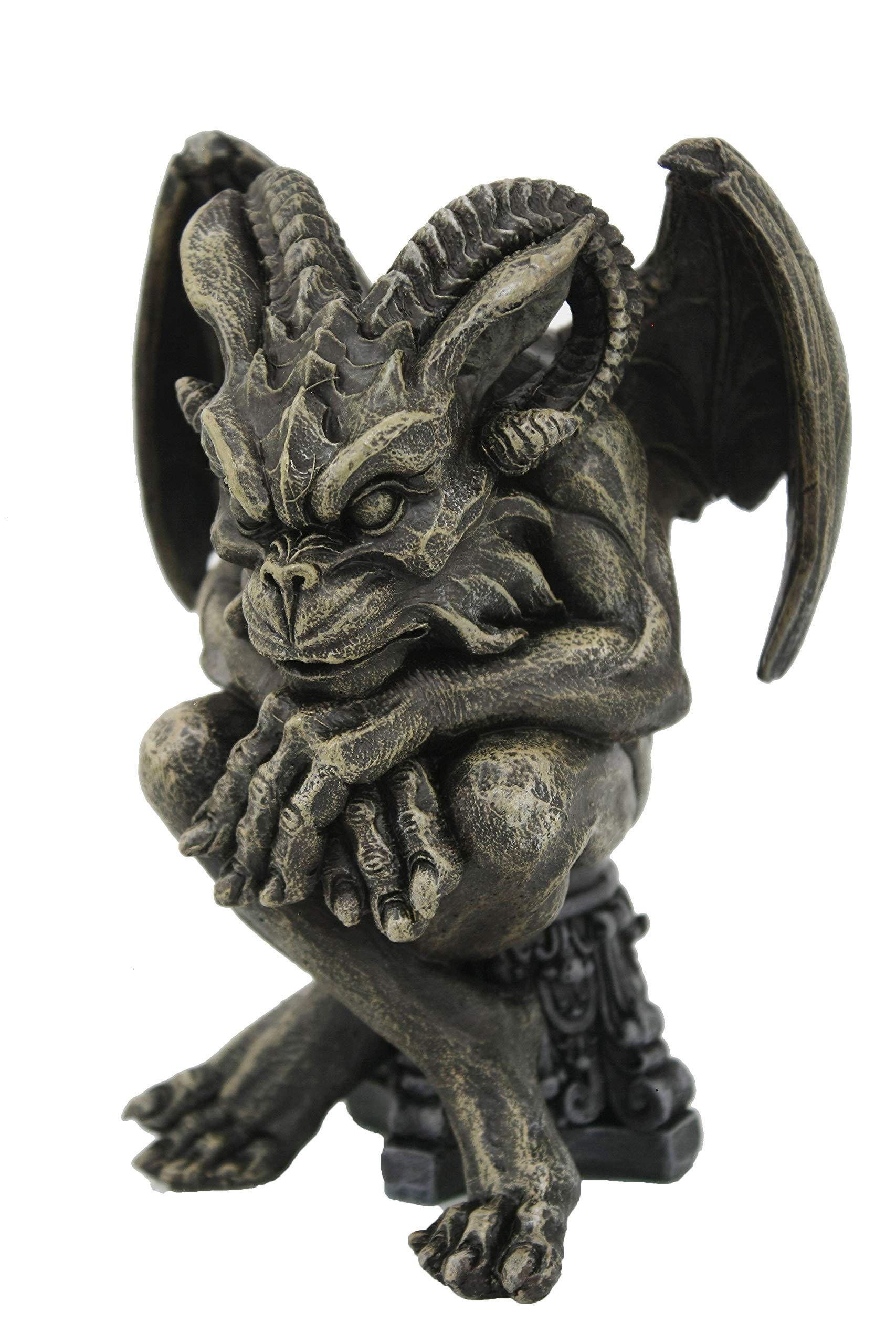 Pacific Giftware 6" inches Gargoyle Resin Tabletop Statue Sculpture Figurine