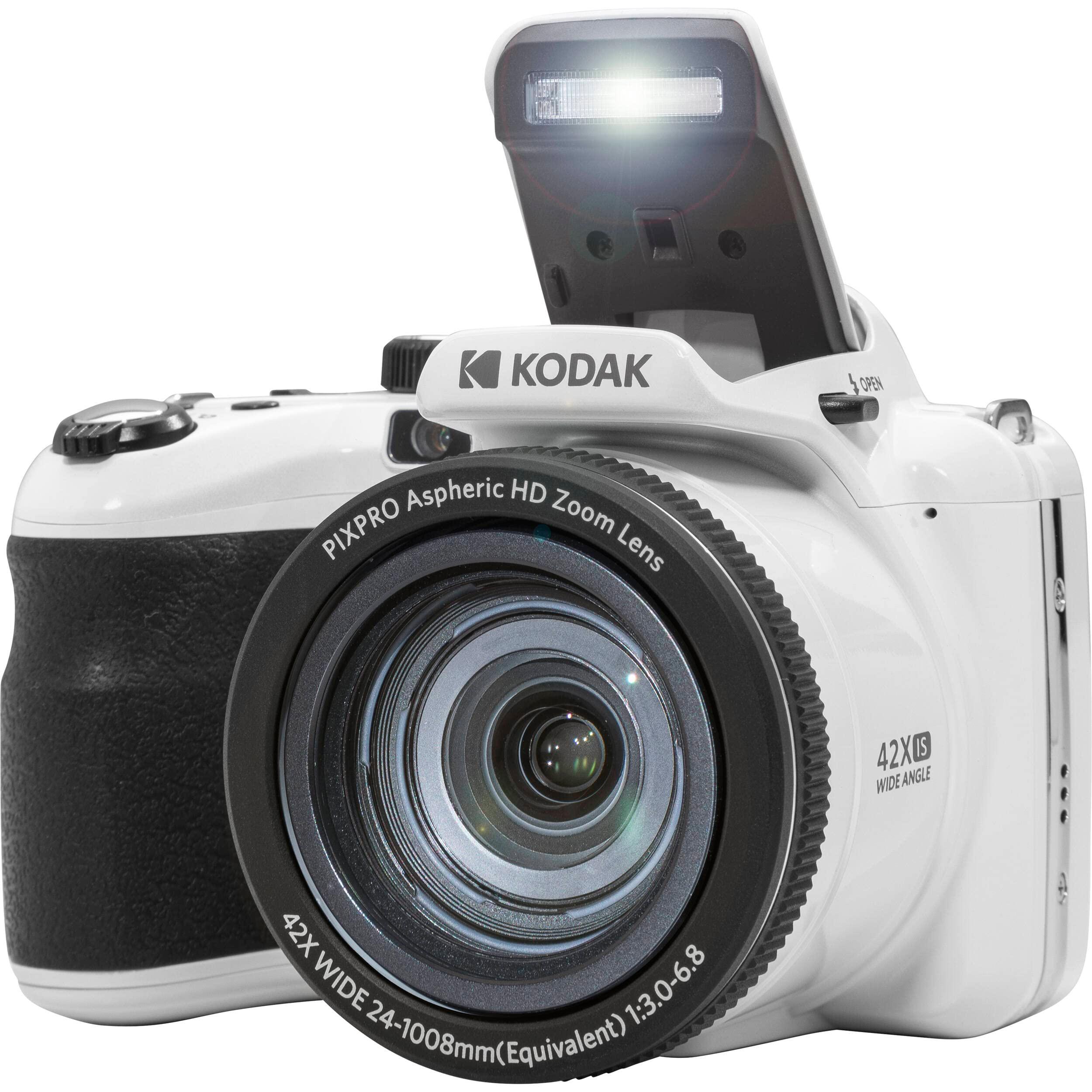 Kodak PIXPRO AZ425 Digital Camera + 64GB Memory Card + Camera Case (Black) + USB Card Reader + Table Tripod + Accessories (White) - Image 4