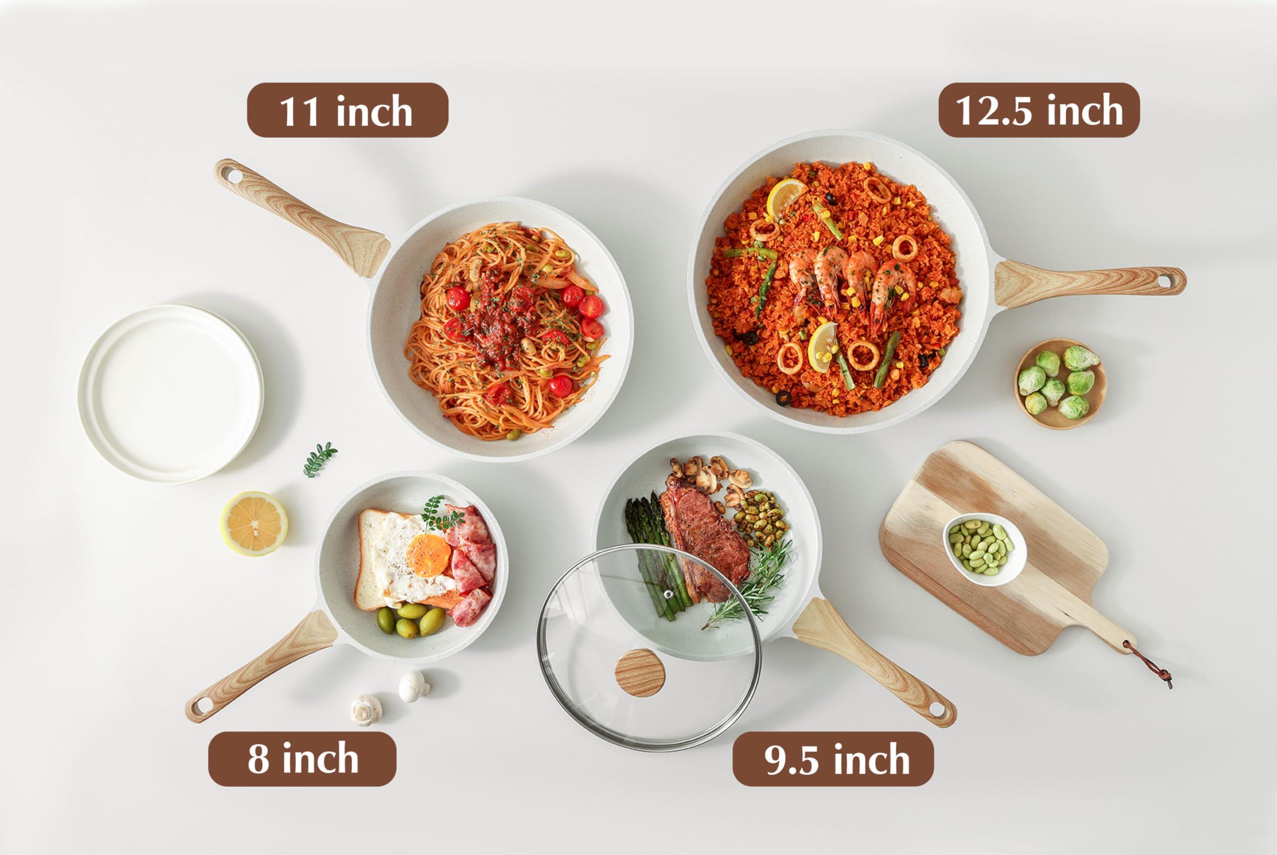 SENSARTE Nonstick Ceramic Frying Pan Skillet, 9.5 Inch Omelet Pan, Healthy Non Toxic Chef Pan, Induction Compatible Egg Pan with Heat Resistant Handle, PFAS-Free - Image 9