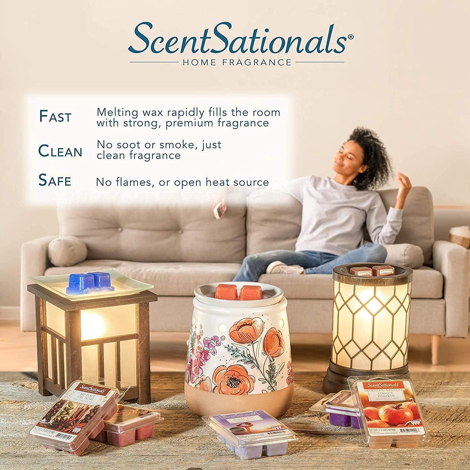 ScentSationals Wax Melts Down to Earth 4pk – Long Lasting Wax Cubes with Strong Scent for Warmers, Includes Cedar & Lavender, Honeysuckle Nectar, Berry Blossom Breeze & Ripe Cherries – 10oz (24-Cubes) - Image 7