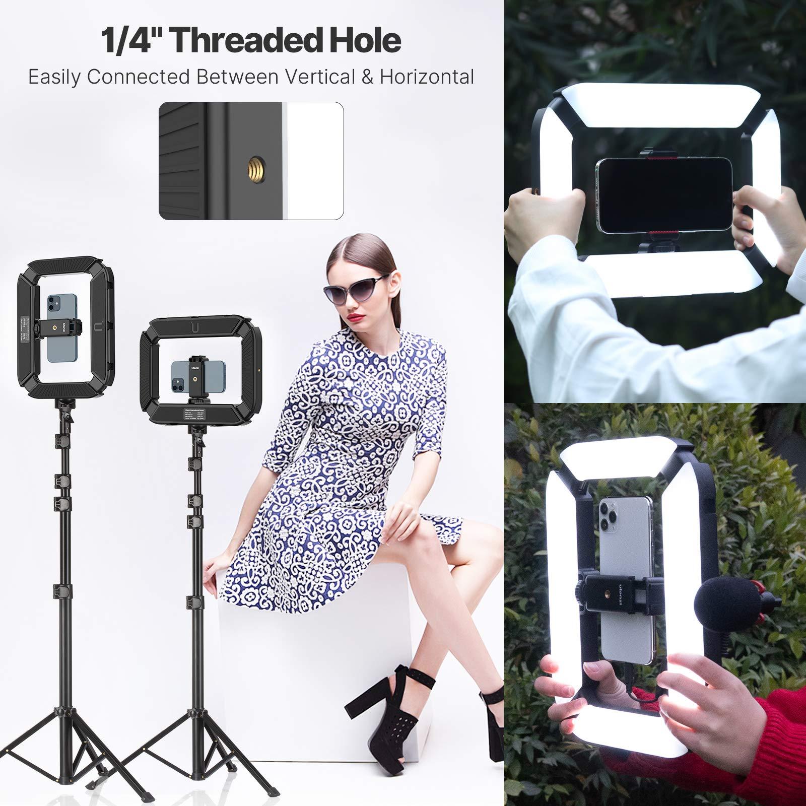 Smartphone Video Rig PICTRON U200 Handheld LED Ring Light Selfie Light Phone Video Stabilizer for Camera, Smartphone, Action Camera, YouTube, Setup, Filmmaking, Makeup, Vlogging - Image 4