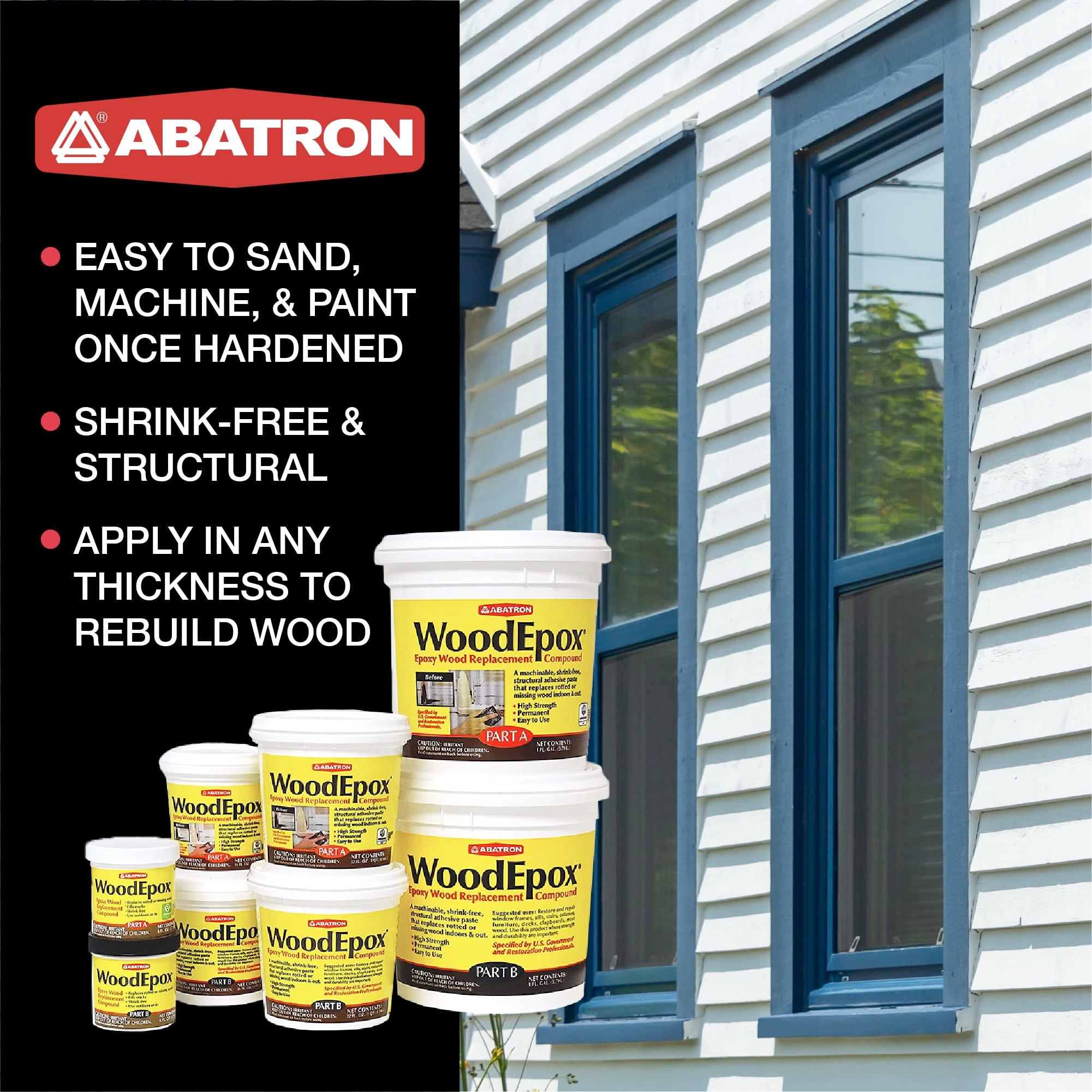 Abatron WoodEpox Kit - 2 Quart - 2-Part Structural Epoxy Adhesive Filler - Wood Filler Putty - Image 3