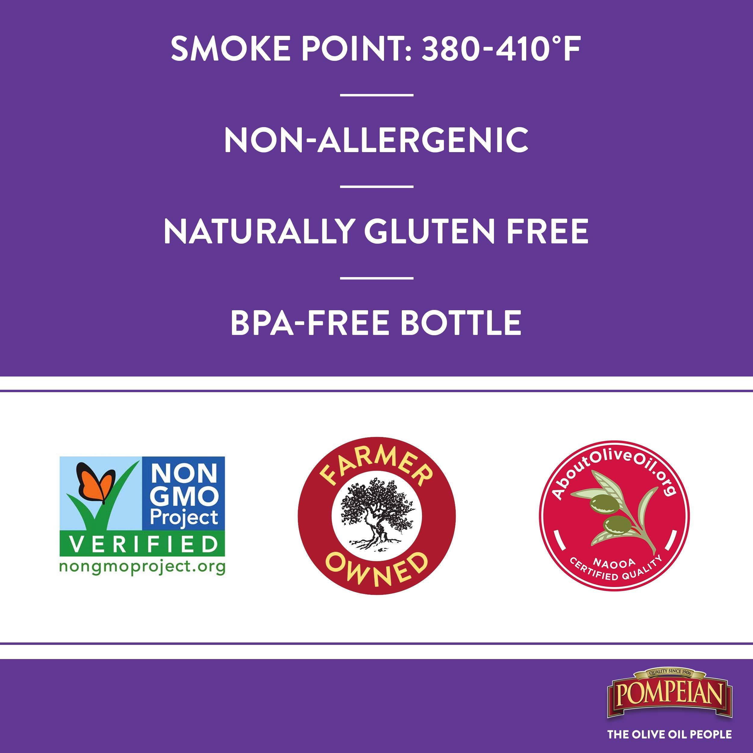 Pompeian Smooth Extra Virgin Olive Oil, Contains Polyphenols, First Cold Pressed, 16 FL Oz - Image 5