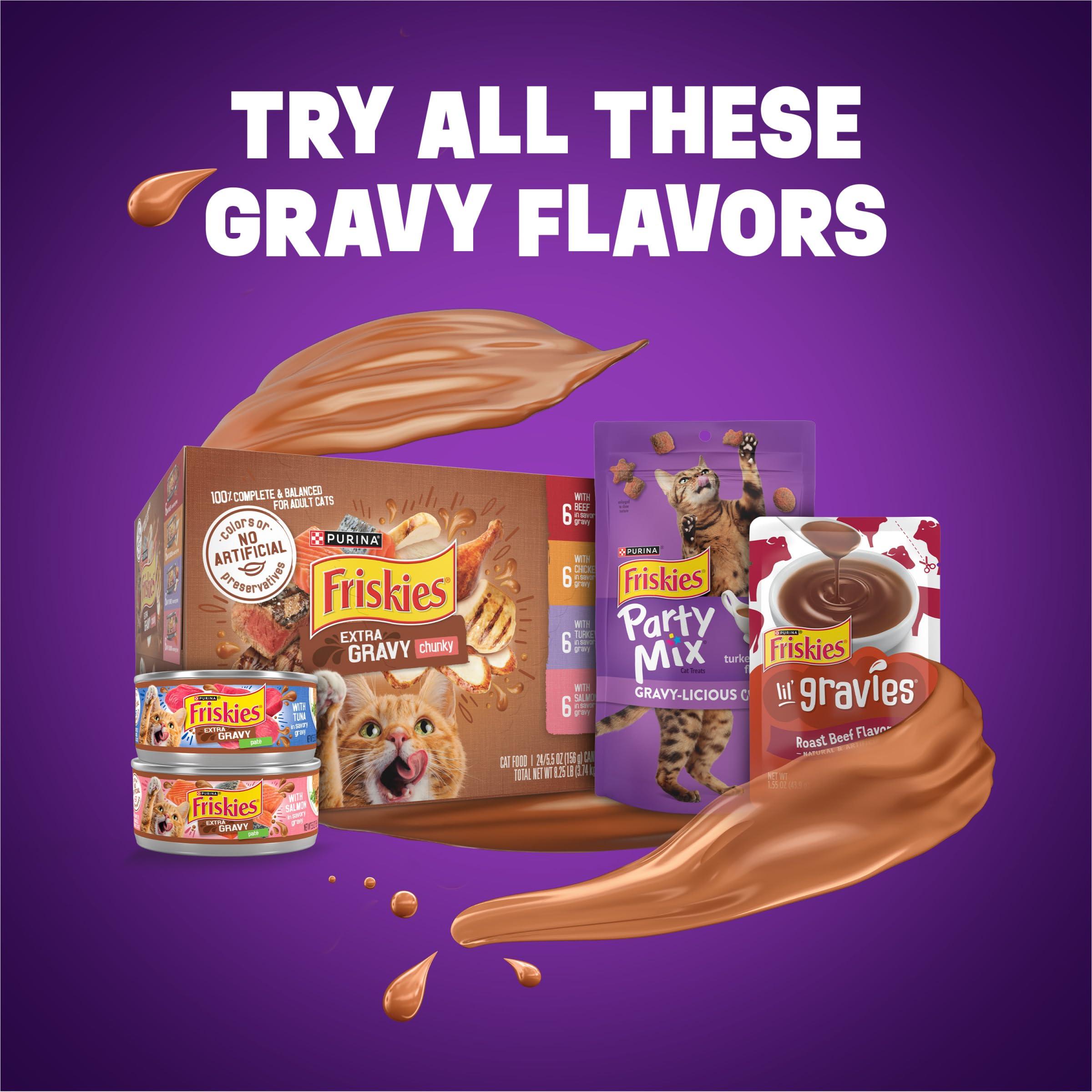 Purina Friskies Dry Cat Food Gravy Swirl'd With Flavors of Chicken, Salmon and Gravy - 3.15 lb. Bag - Image 13