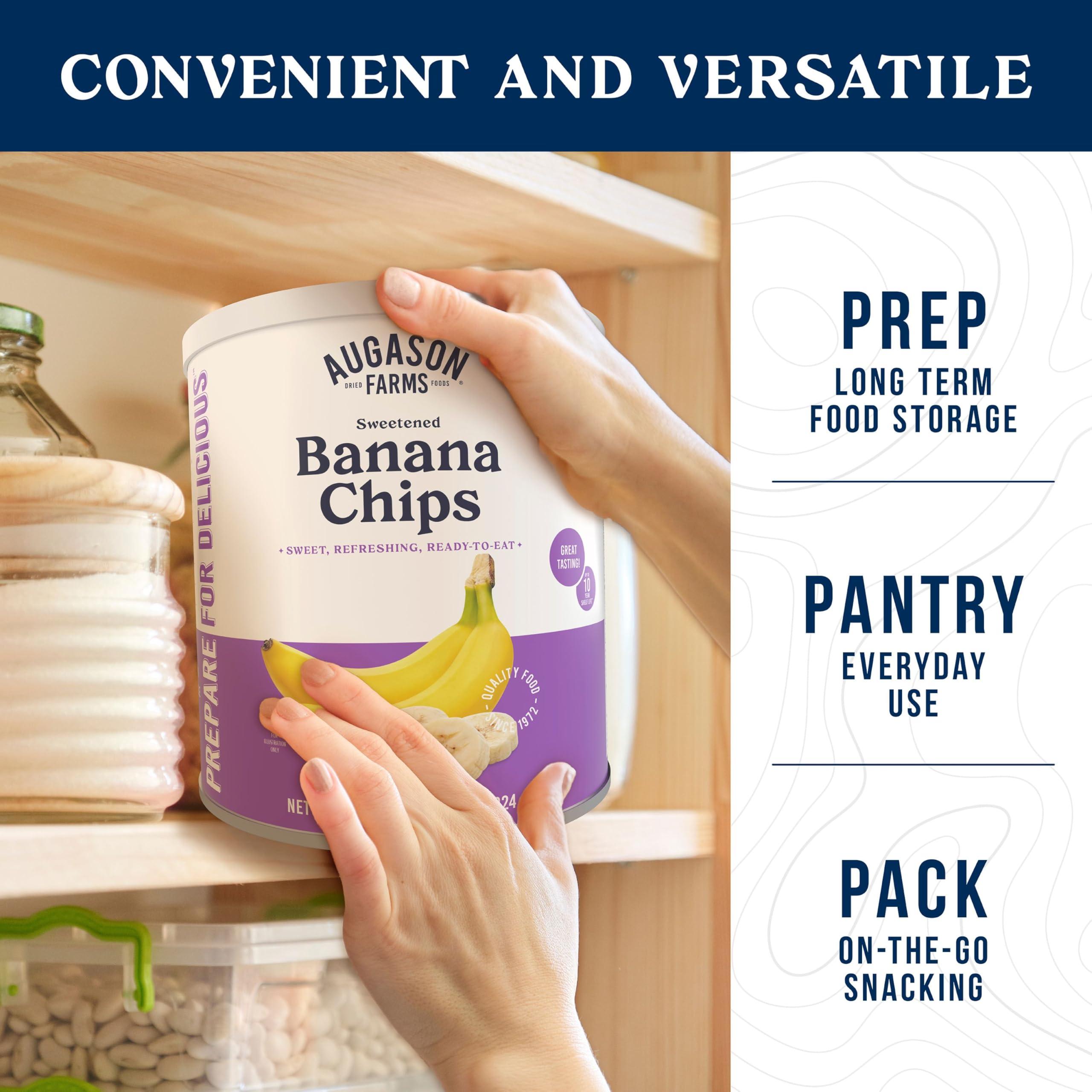 Augason Farms Sweetened Banana Chips Can, Emergency Food Supply, Everyday Meals, 31 Servings (Packaging May Vary) - Image 5