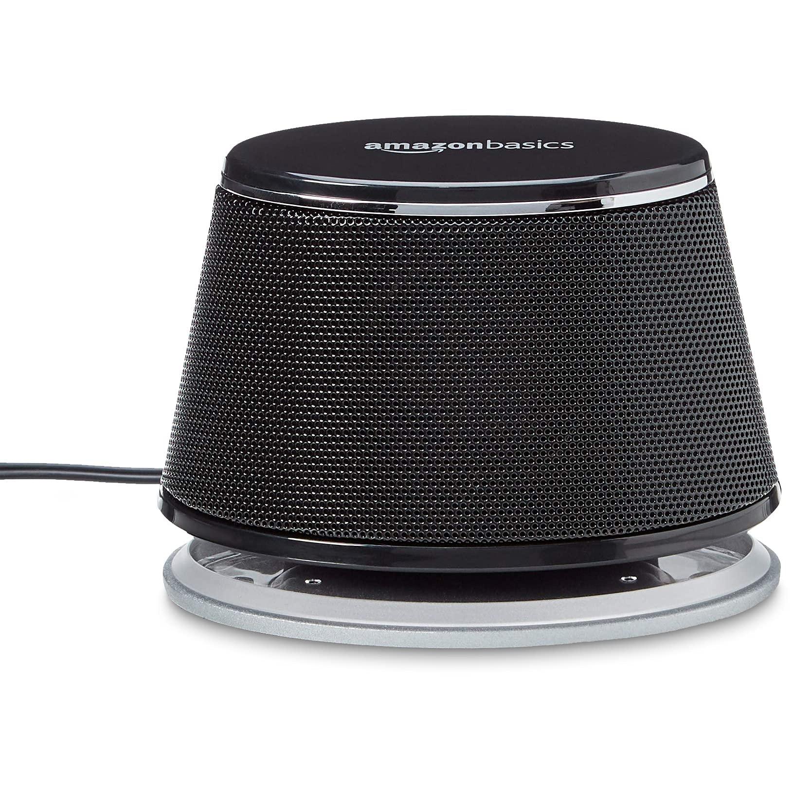 Amazon Basics Stereo 2.0 Speakers for PC or Laptop, 3.5mm Aux input, USB-Powered, 1 Pair, Black - Image 4