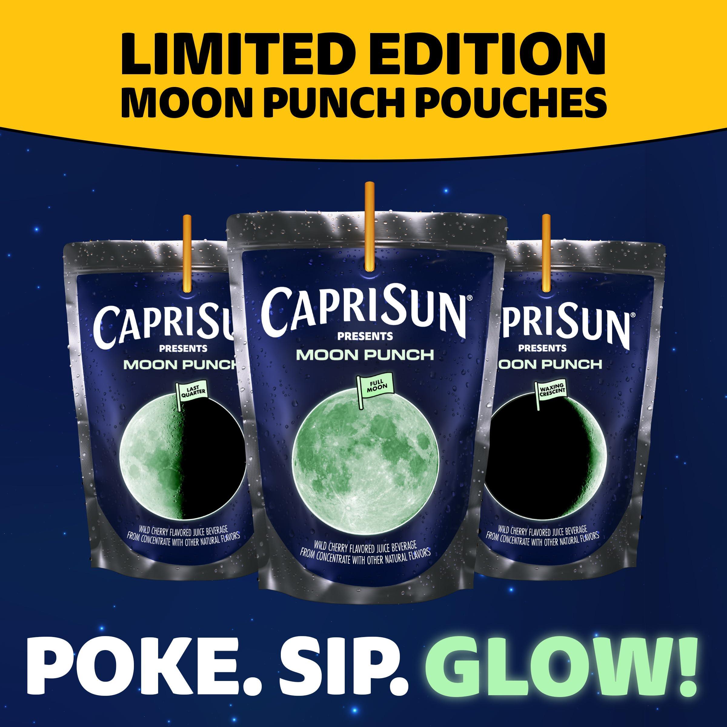 Capri Sun Moon Punch Wild Cherry Flavored Juice Drink Blend from concentrate with other natural flavor 10 ct Box, 6 fl oz Pouches - Image 2