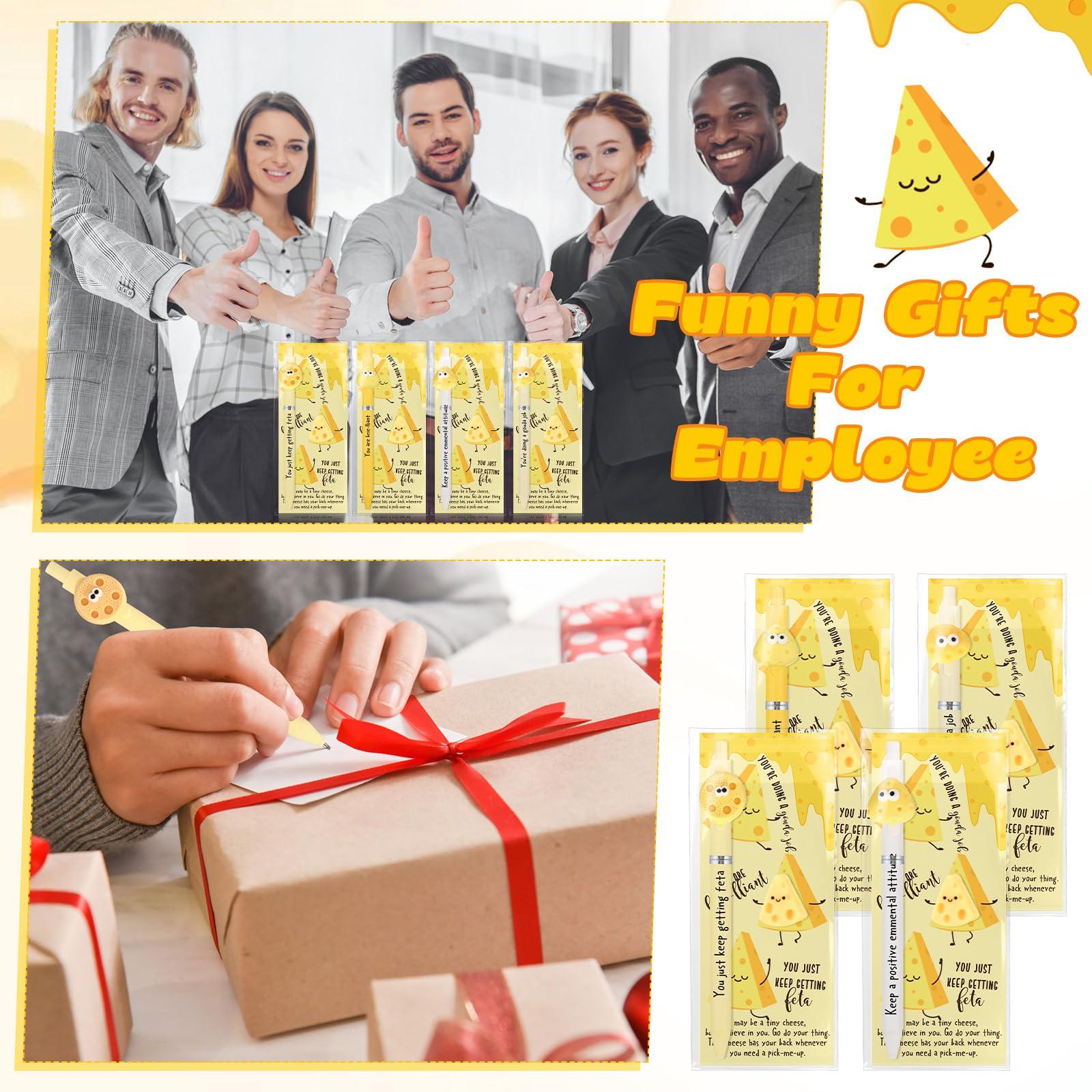 Sayglossy 20 Set Employee Appreciation Gifts Bulk Motivational Cookie Ballpoint Pen Inspirational Mini Cheese Figurine Encouragement Bookmark Card Support Gift for Team Teacher Coworker Staff Student - Image 6