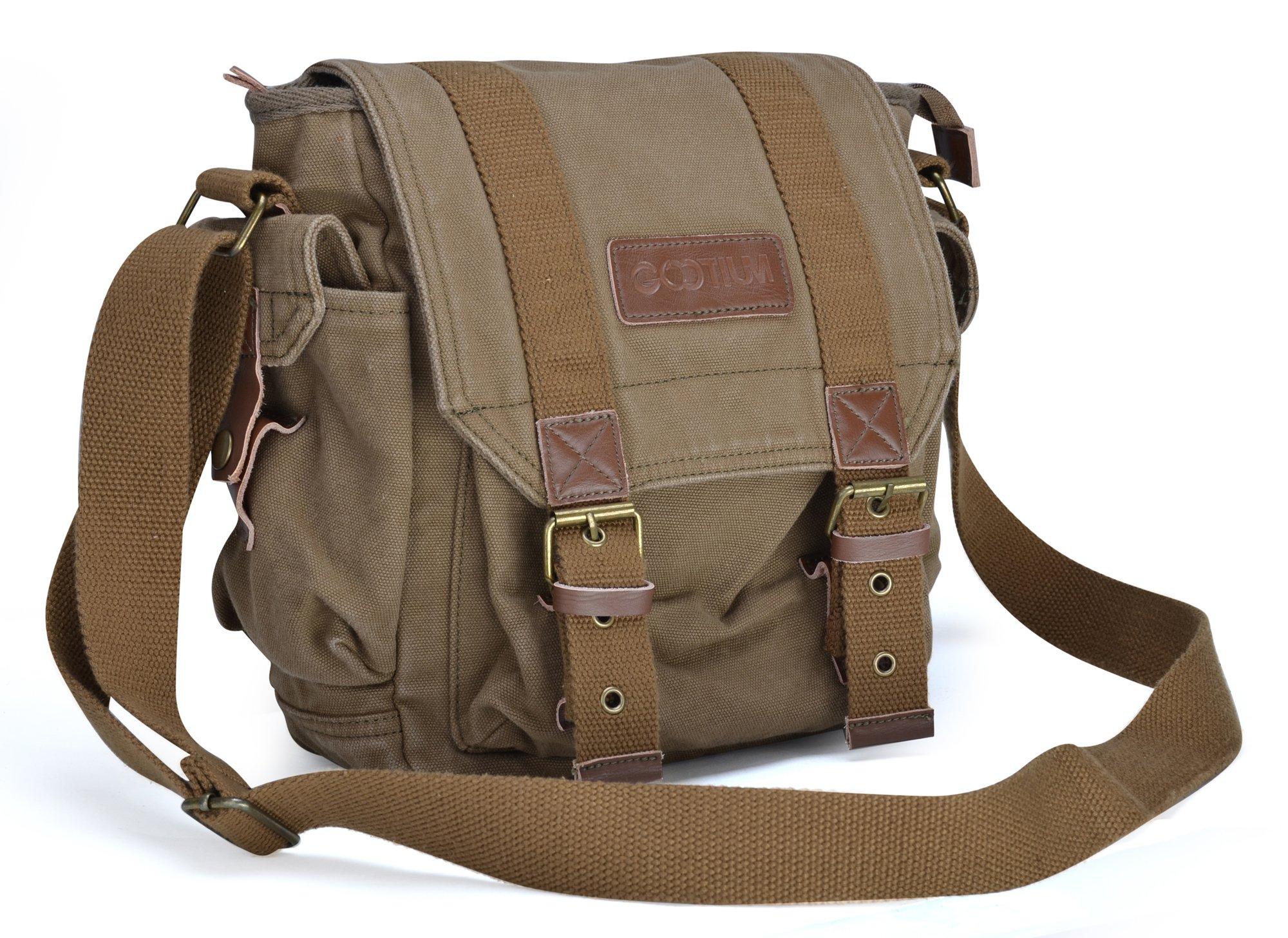 Gootium Canvas Messenger Bag - Small Vintage Shoulder Purse Crossbody Satchel - Image 3