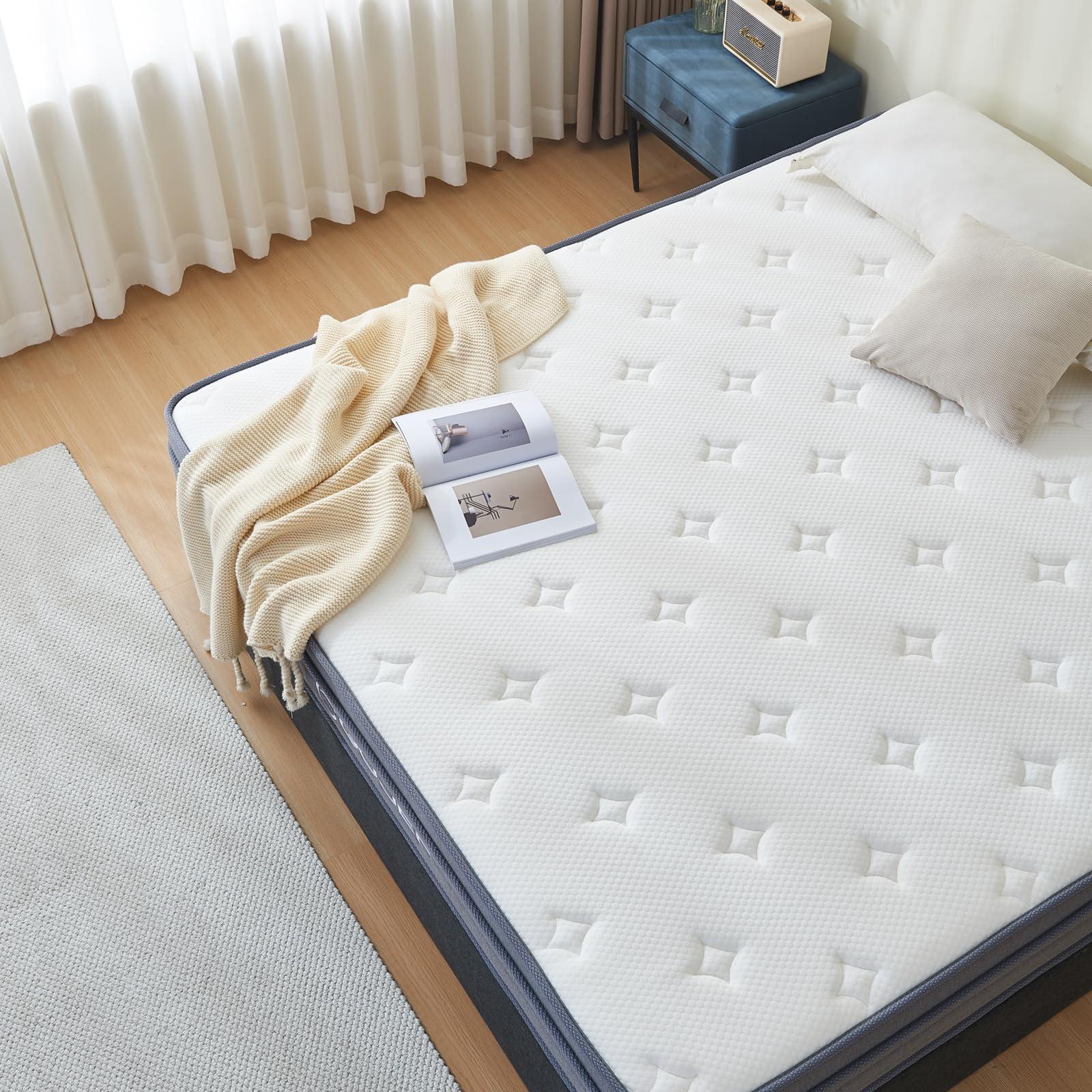 Gojef King Size Mattress, 12 Inch Hybrid Memory Foam Mattress in a Box with Independent Springs, Soft and Comfortable, Pressure Relief, CertiPUR-US Certified - Image 3
