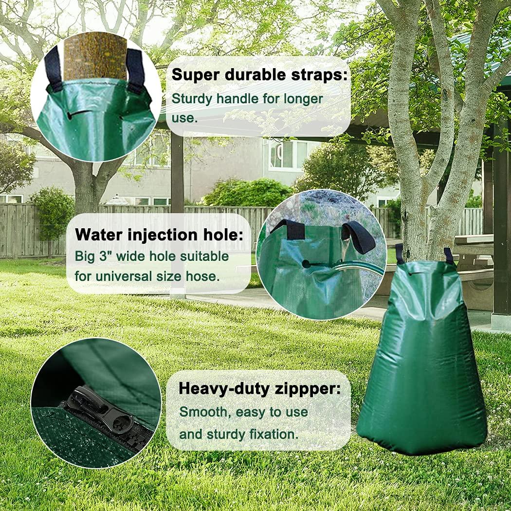 Tanzfrosch 12 Pack 20 Gallon Tree Watering Bags, Reusable, Heavy Duty and Slow Release Gator Bags for Trees, Premium PVC Plant Drip Irrigation Bags,5-8 Hours Releasing Time - Image 3