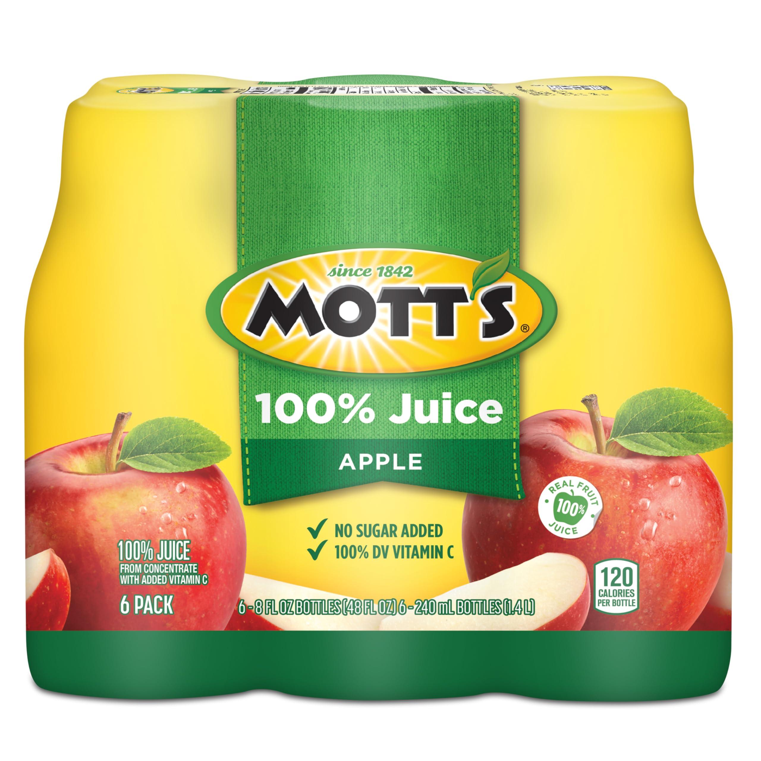 Mott's 100% Original Apple Juice, 8 Fl Oz Bottles, 24 Count (4 Packs Of 6), 2 Servings Of Fruit, 100% Fruit Juice, Gluten-free, Caffeine-free, Kosher, Contains No Artificial Colors Or Sweeteners - Image 13