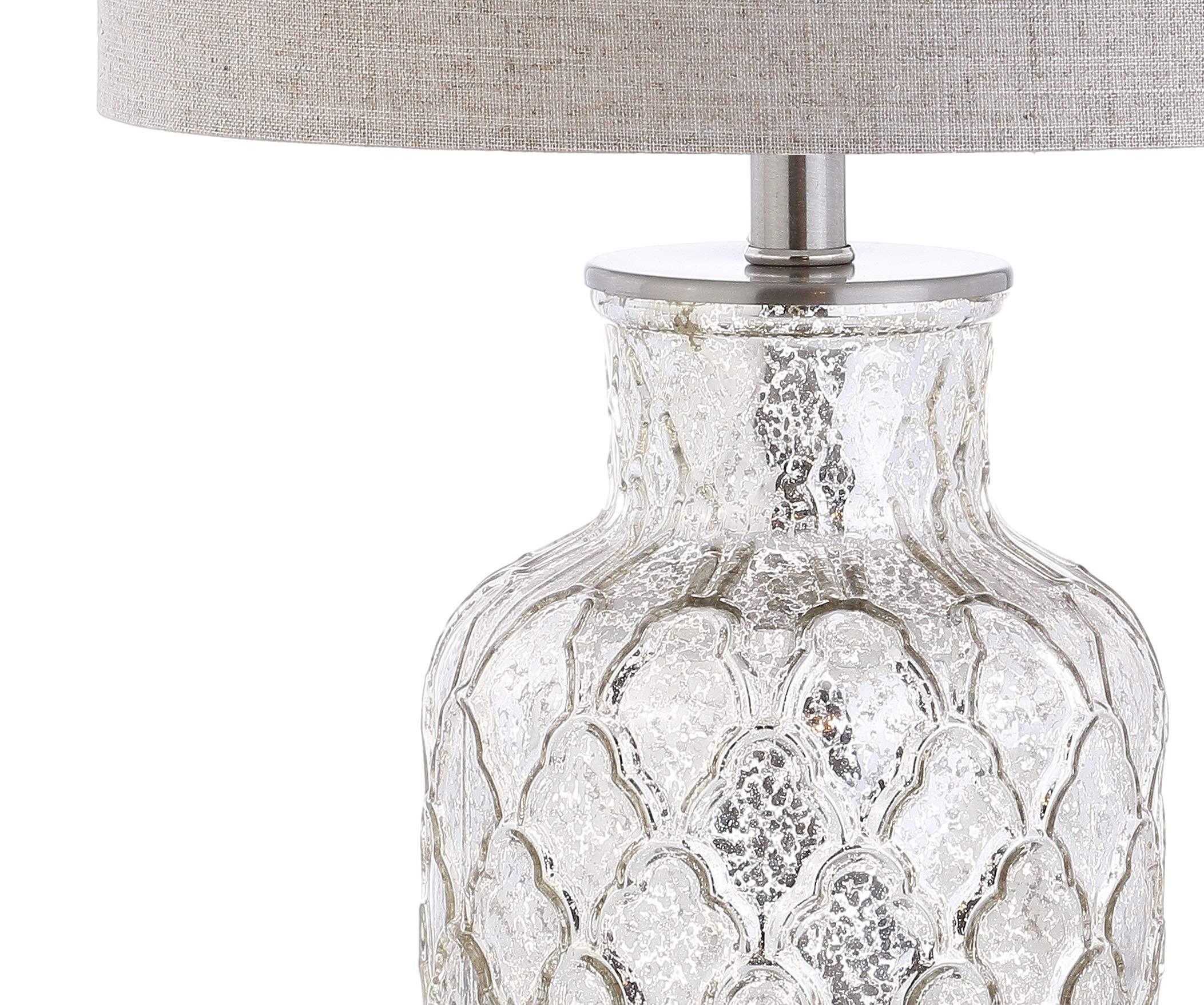 JONATHAN Y JYL1075A-SET2 Set of 2 Table Lamps Alvord 24.5" LED Glass Table Lamp Contemporary Bedside Desk Nightstand Lamp for Bedroom Living Room Office College Bookcase, Mercury Silver - Image 7